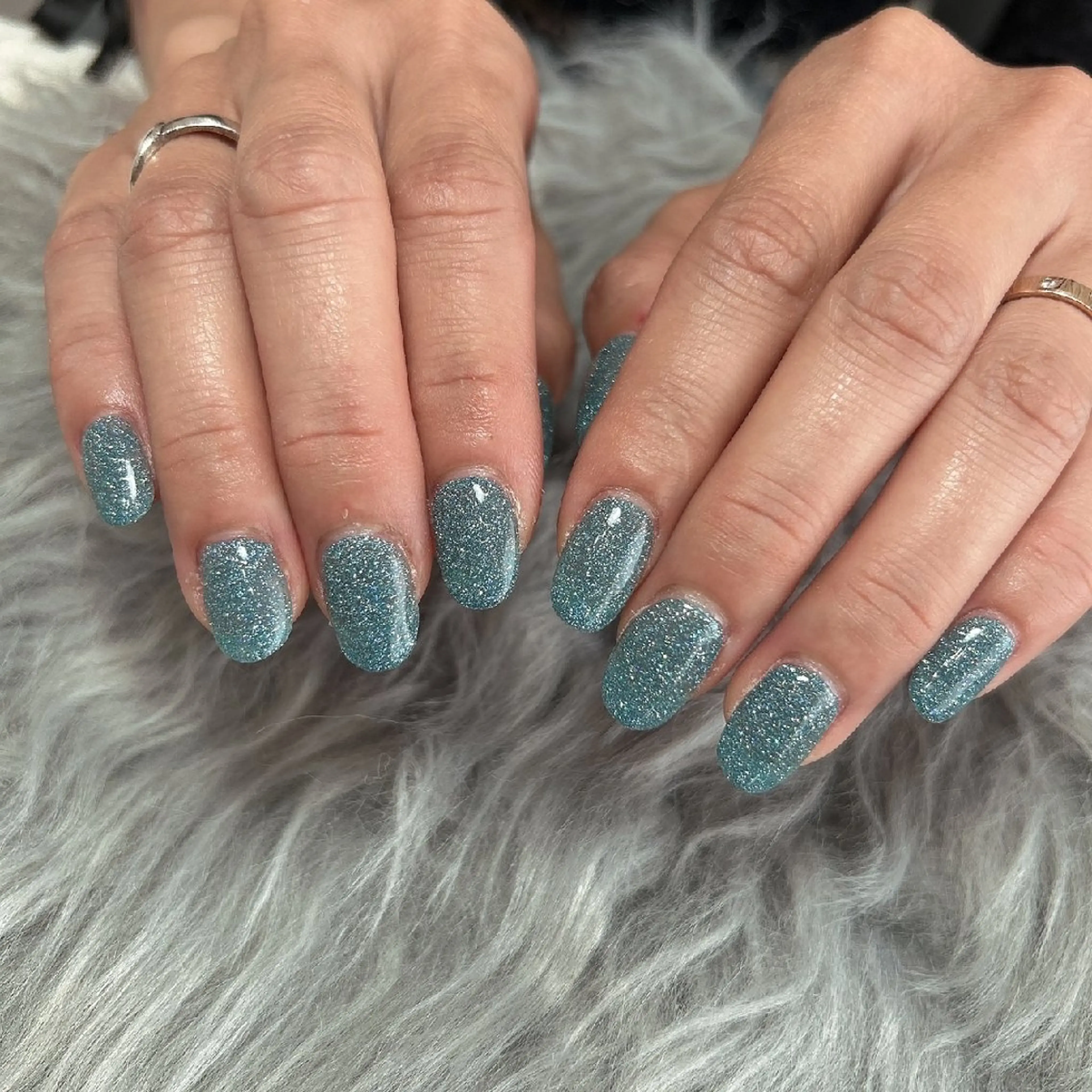 ネイル ブルー フラッシュネイル マグネットネイル ハンドネイル Jade nail所属・Jadenail  kokoroのネイルデザイン