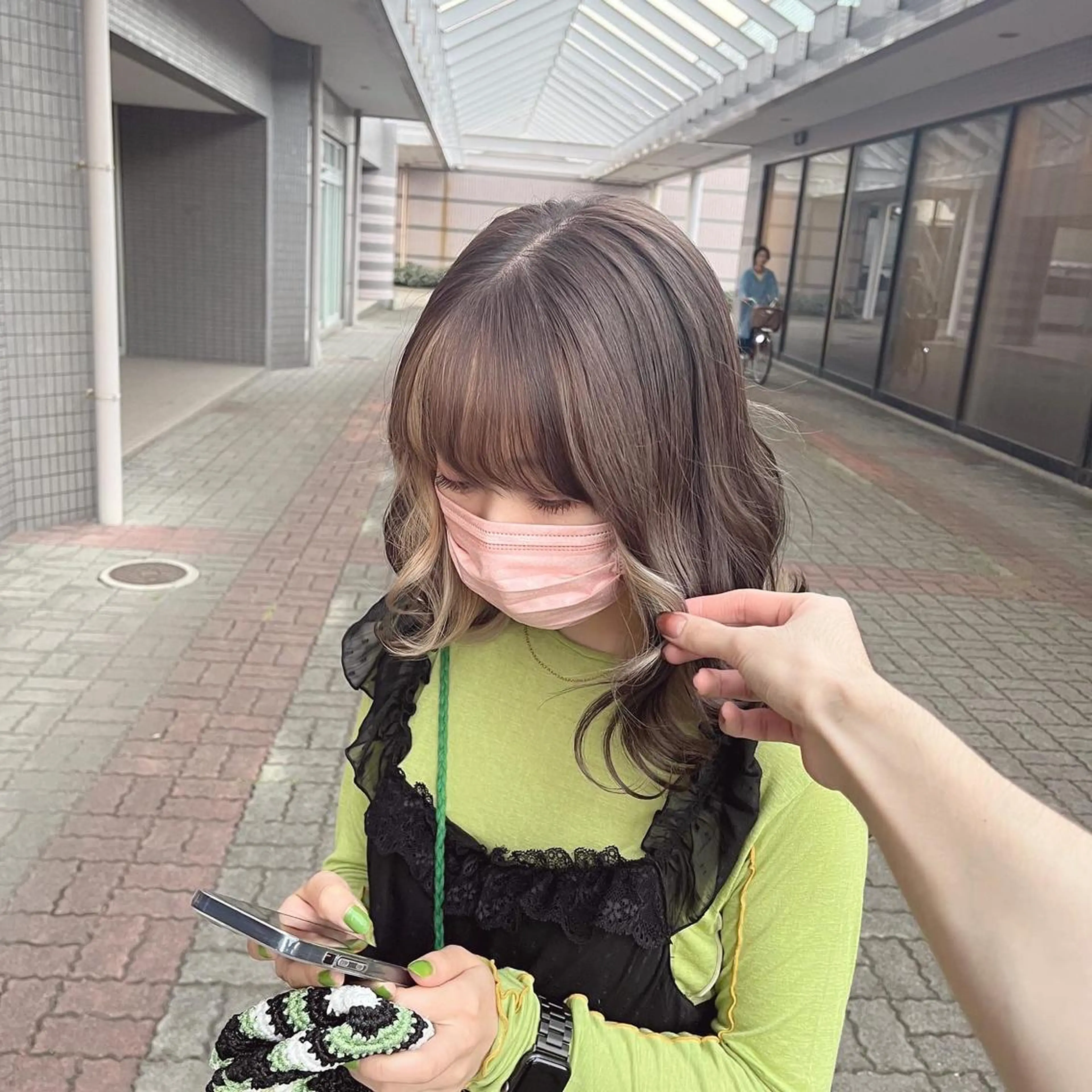 セミロング 🧡ミルクティー/ レイヤー🧡ショウナのヘアスタイル