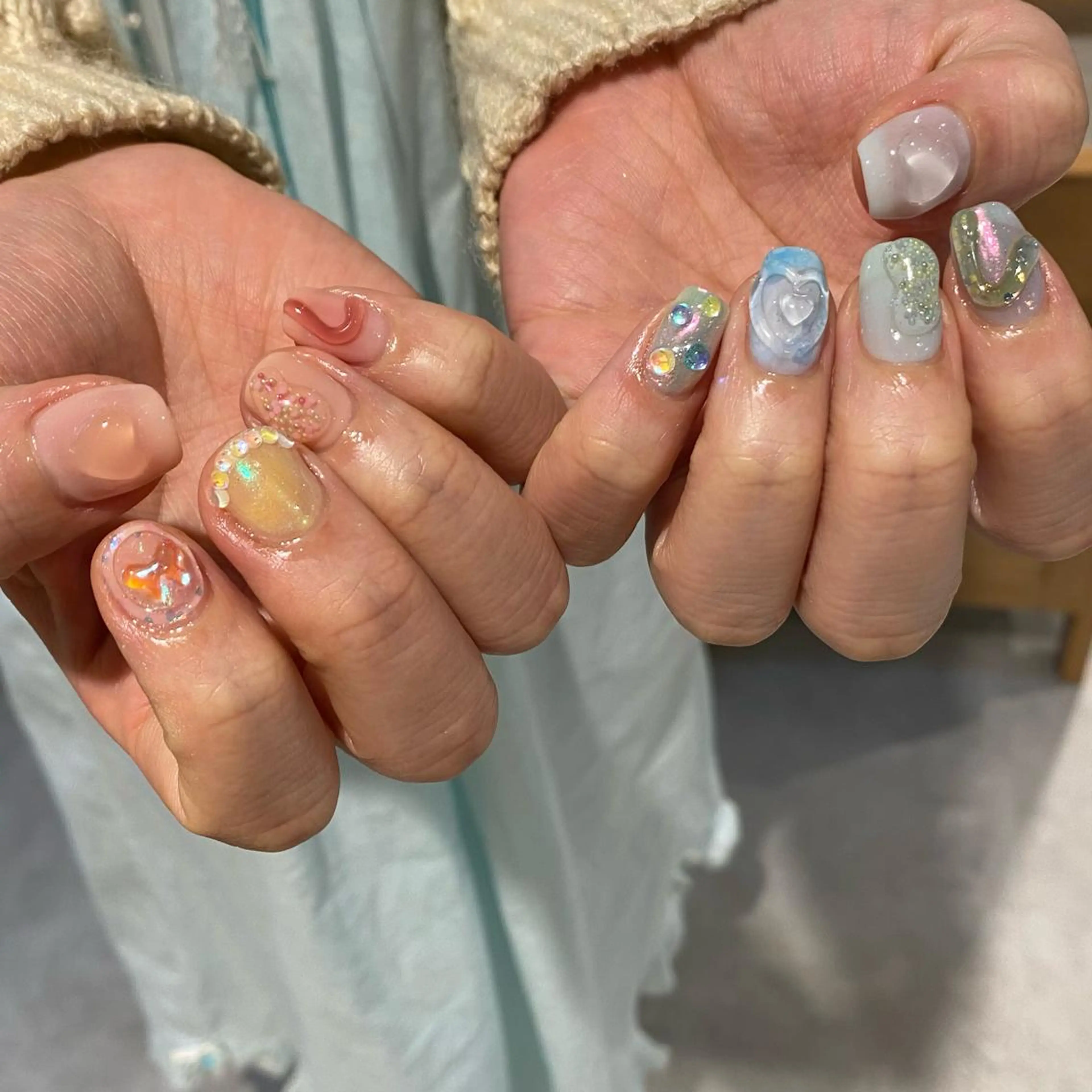 ネイル ニュアンスネイル ハンドネイル RINO AMANE nailのネイルデザイン