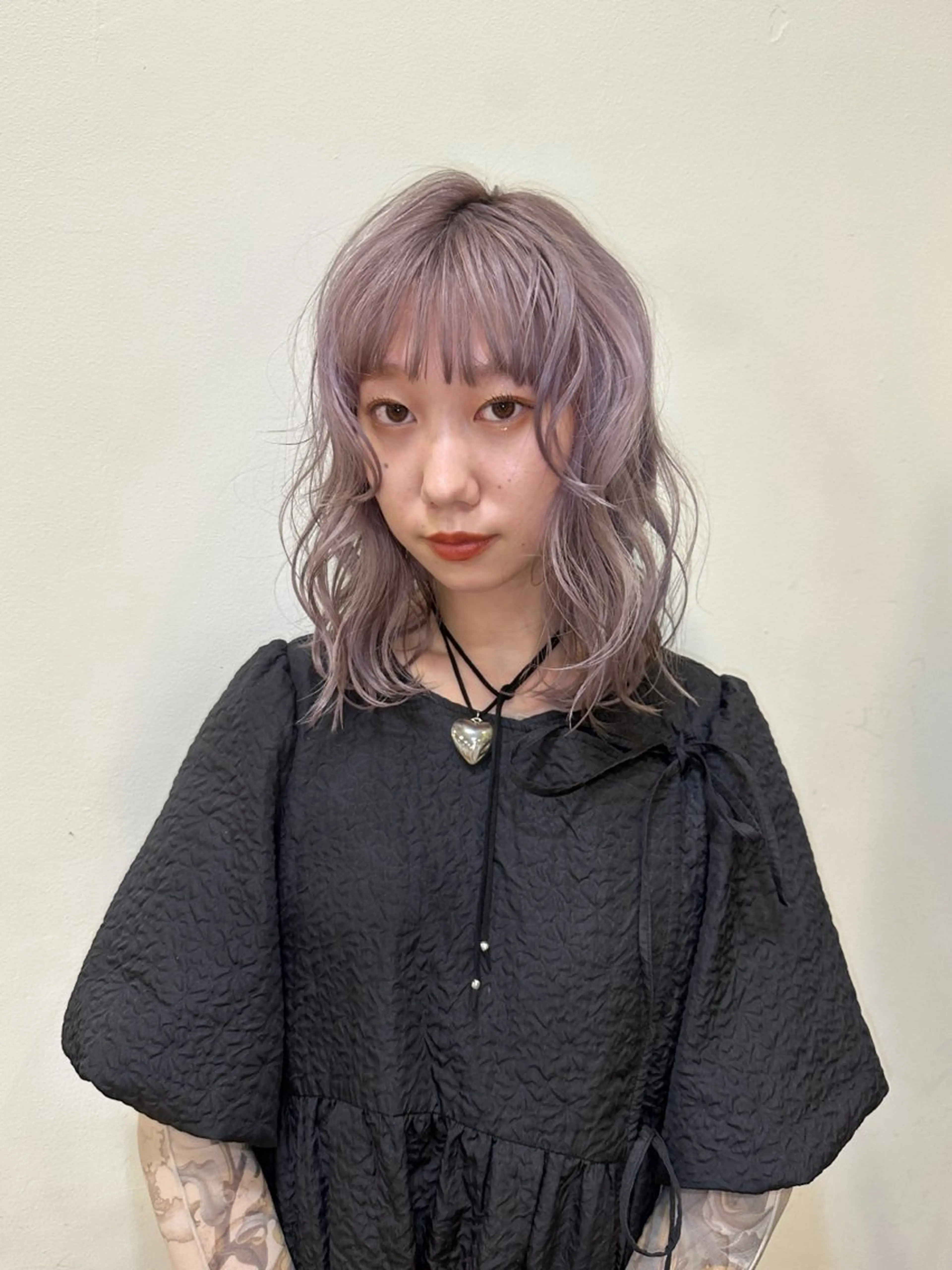 ミディアム ヘアアレンジ カット ヘアカラー ヘッドスパ 金田 法子のヘアスタイル