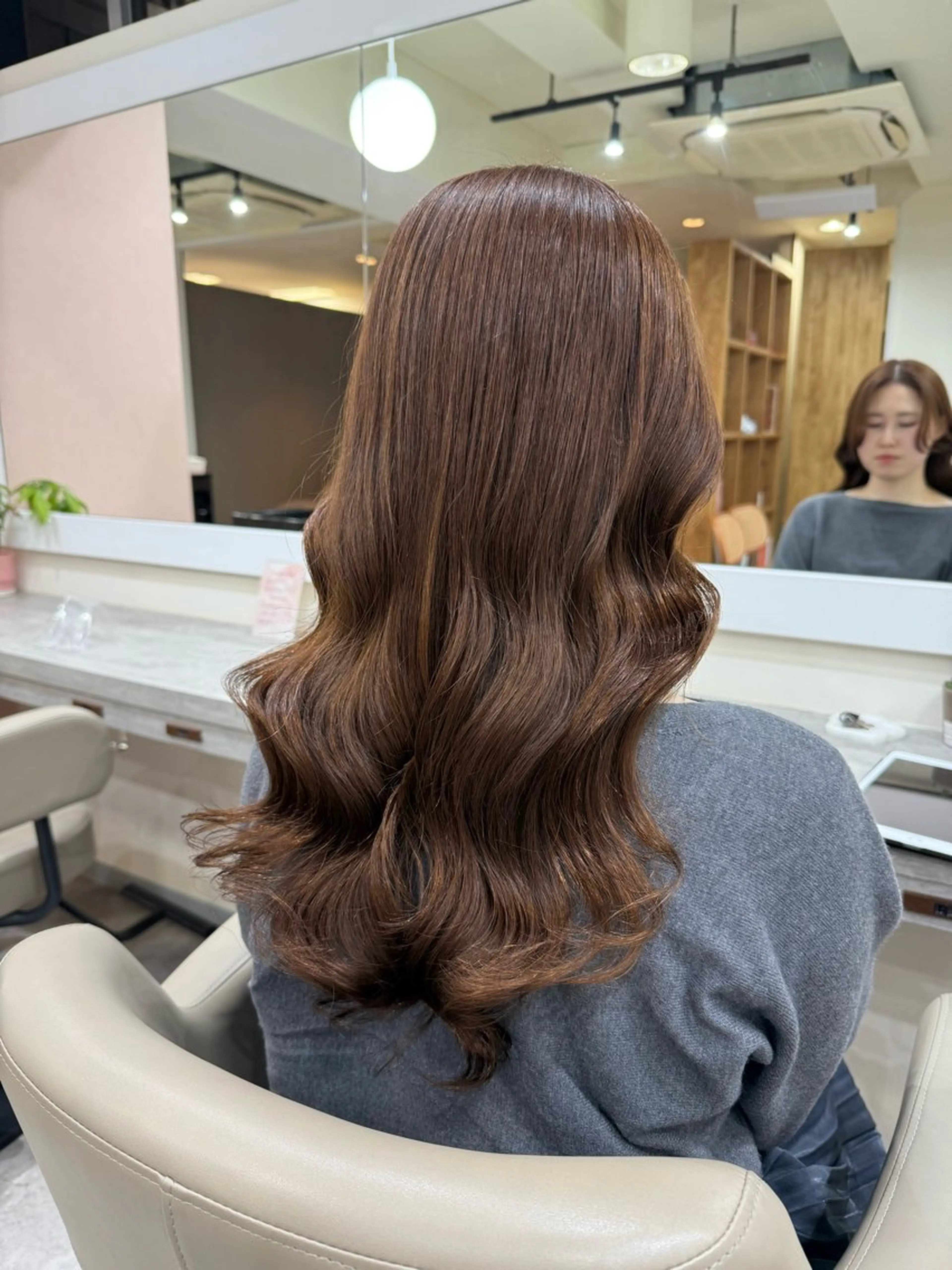 ロング パーマ 韓国風パーマ/耳つぼ ヘアセット/みづきのヘアスタイル