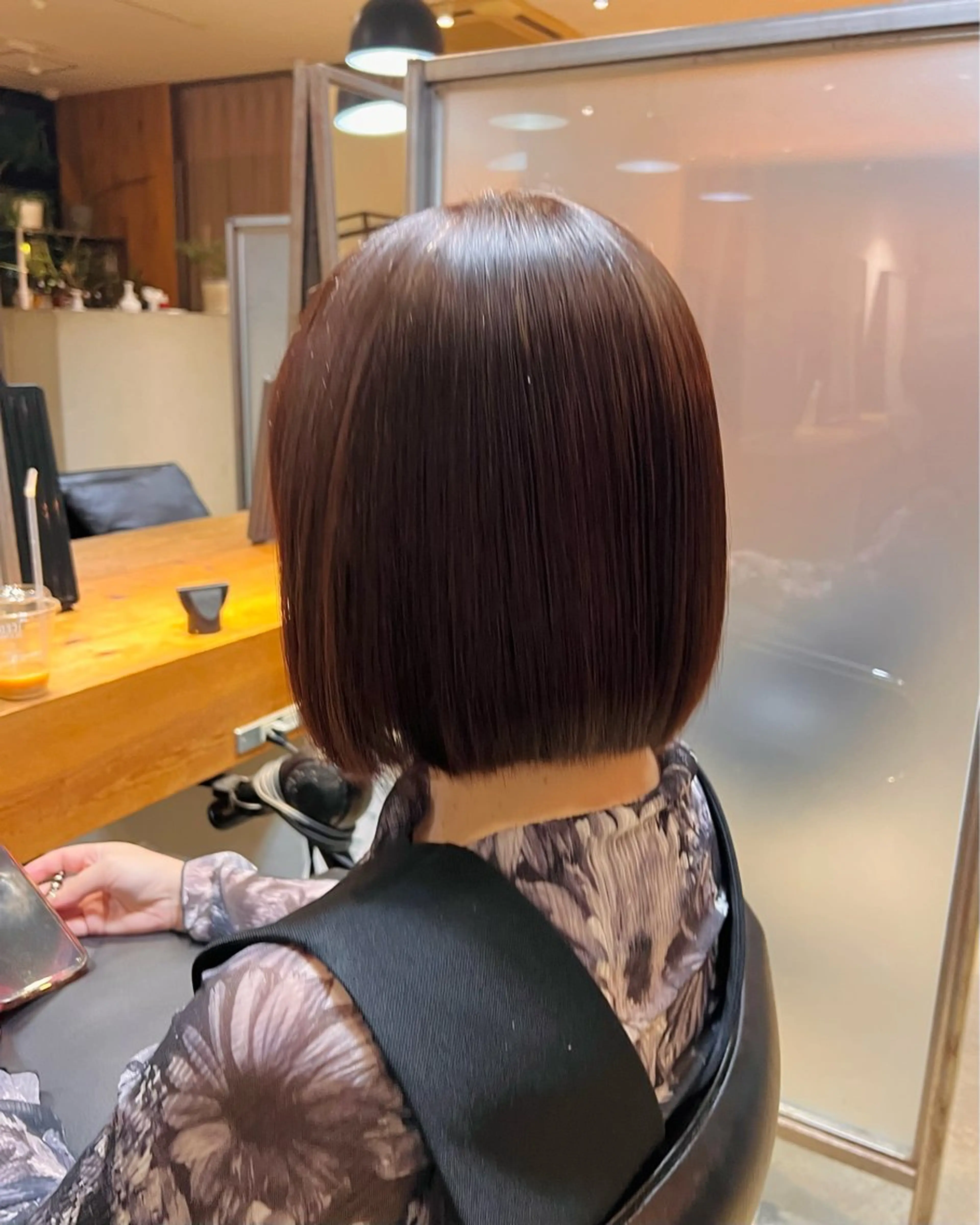 ミディアム カラー パーマ メンズ ボブ 🫧レディースボブ 🫧RENのヘアスタイル