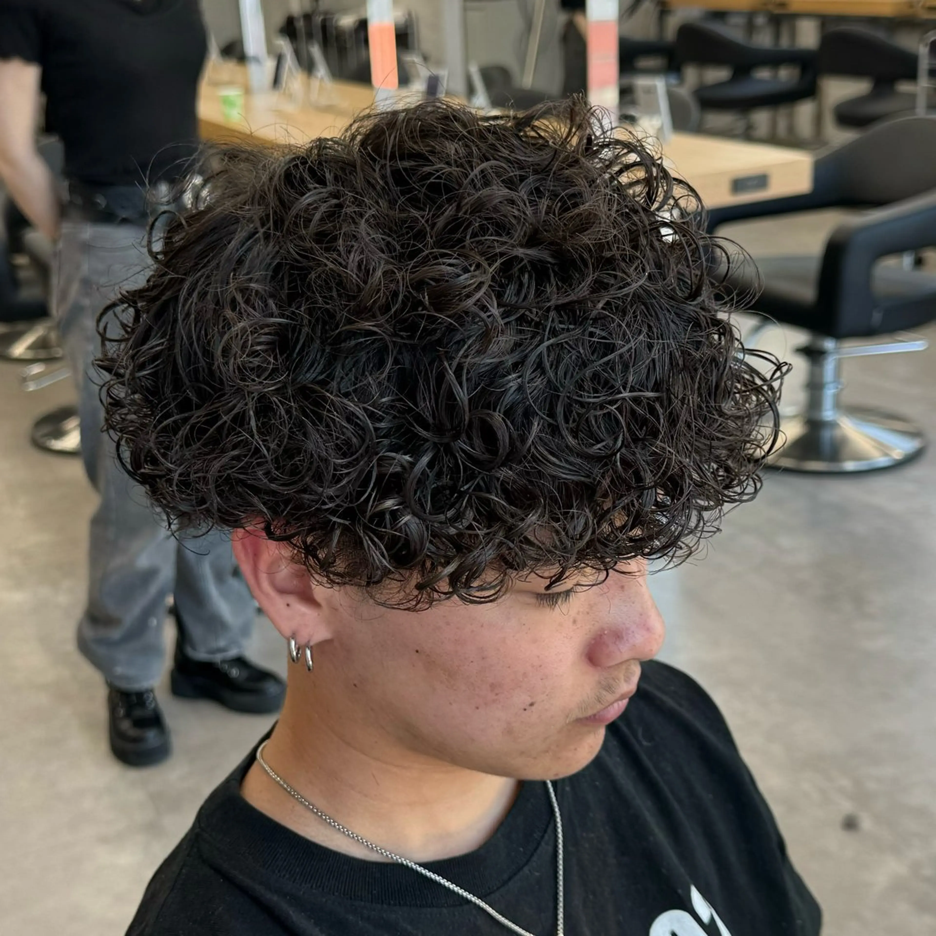 ショート パーマ ヘアアレンジ メンズ 髪質改善 トリートメント 川合 智之のヘアスタイル