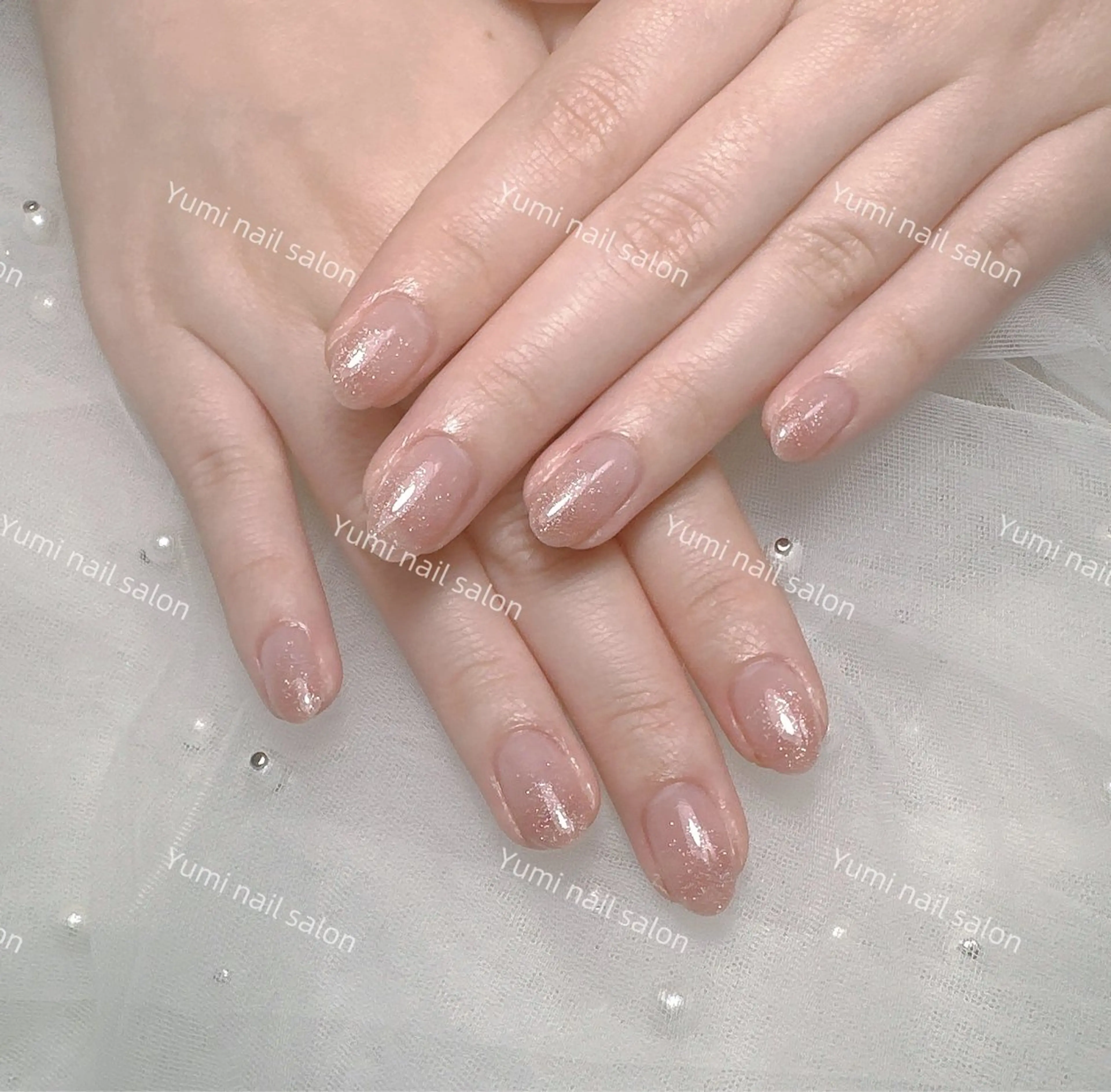 ネイル Yumi ジェル& チップ長さだしのネイルデザイン