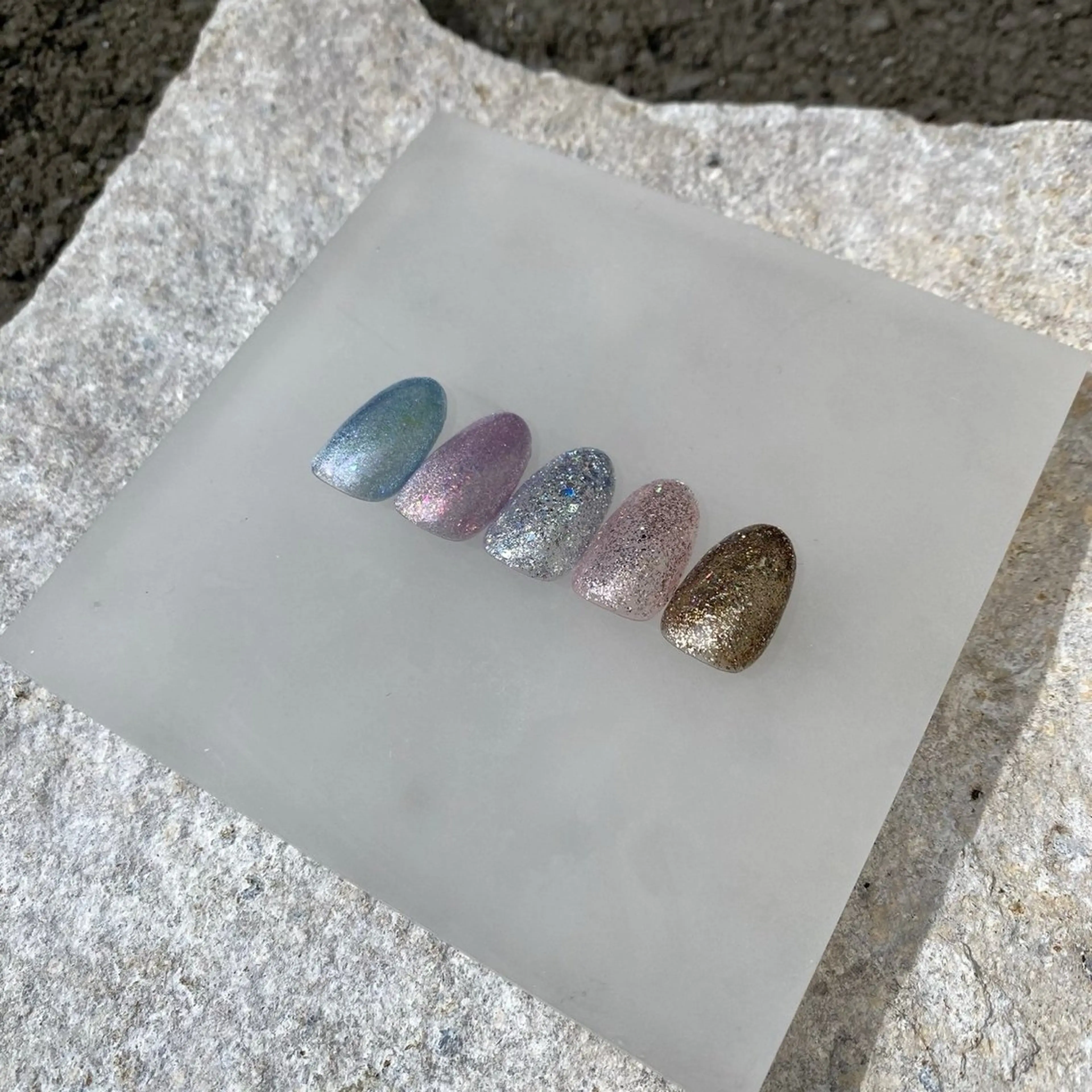 ネイル ラメ(グリッター) マグネットネイル HONOKA W 【深江橋店】のネイルデザイン