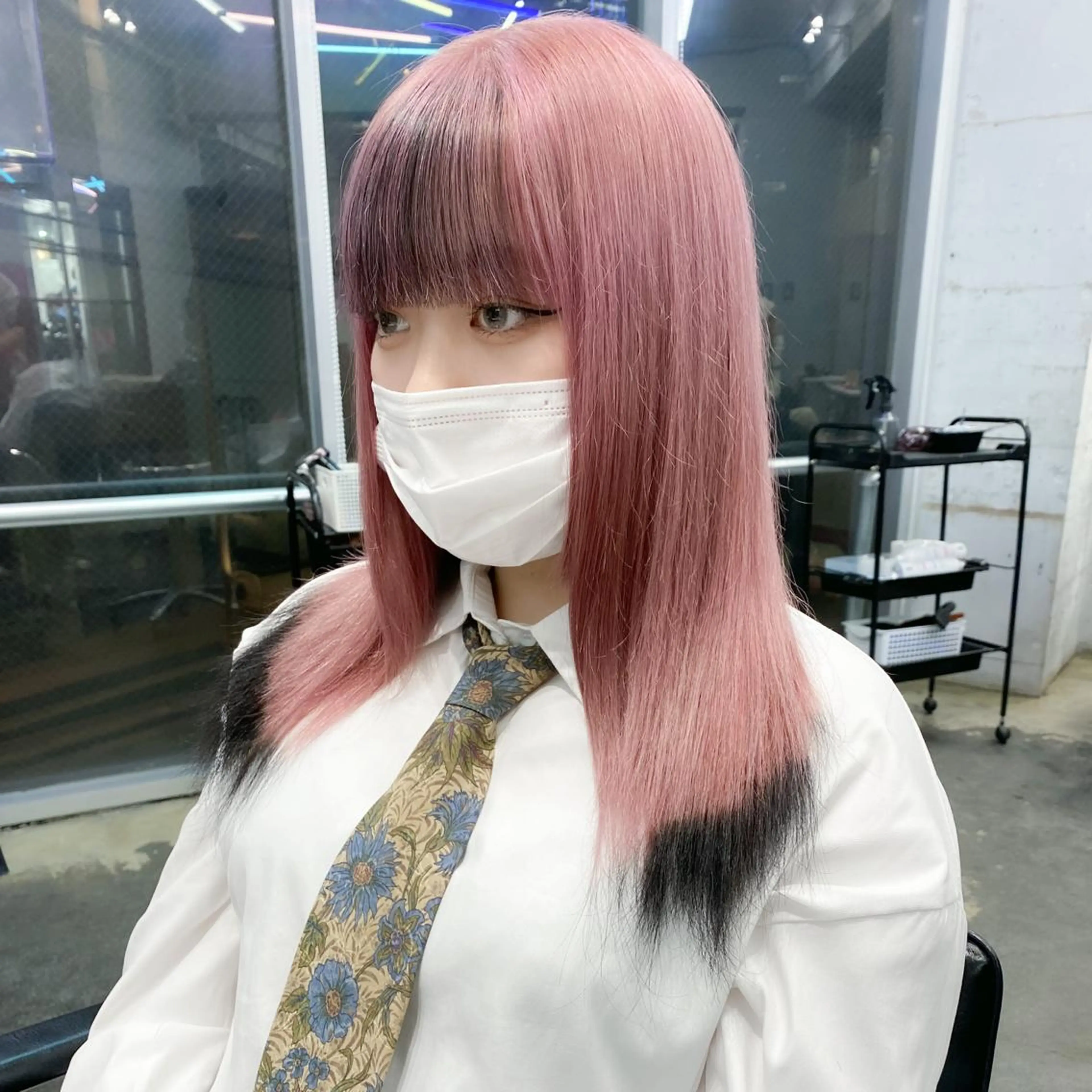 セミロング カラー 💗💗韓国レイヤー yu-ki💗💗のヘアスタイル