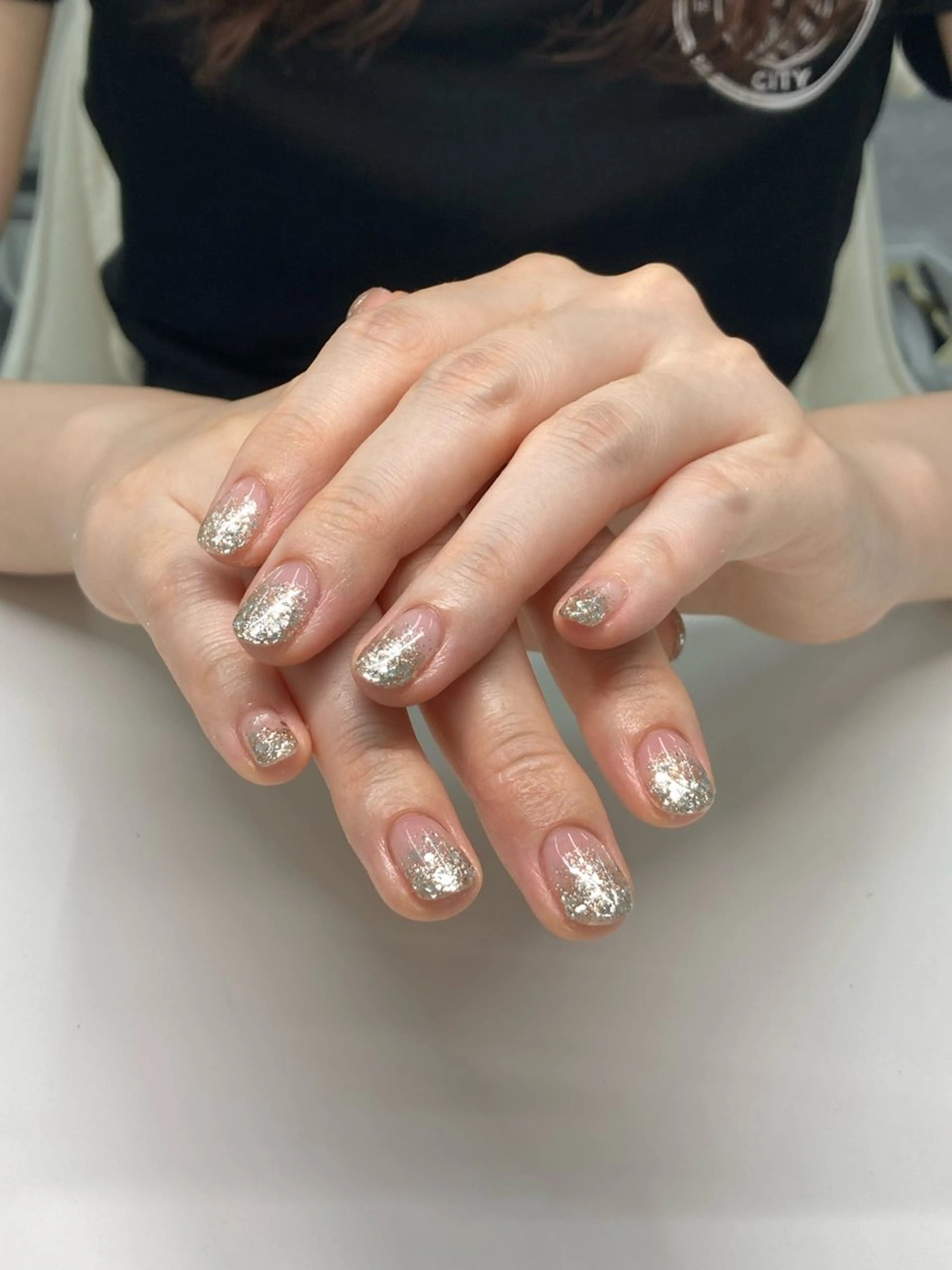 ネイル クリアネイル ラメ(グリッター) ラメグラデーション Nail Total beauty salon Laki所属・佐々木 優花のネイルデザイン