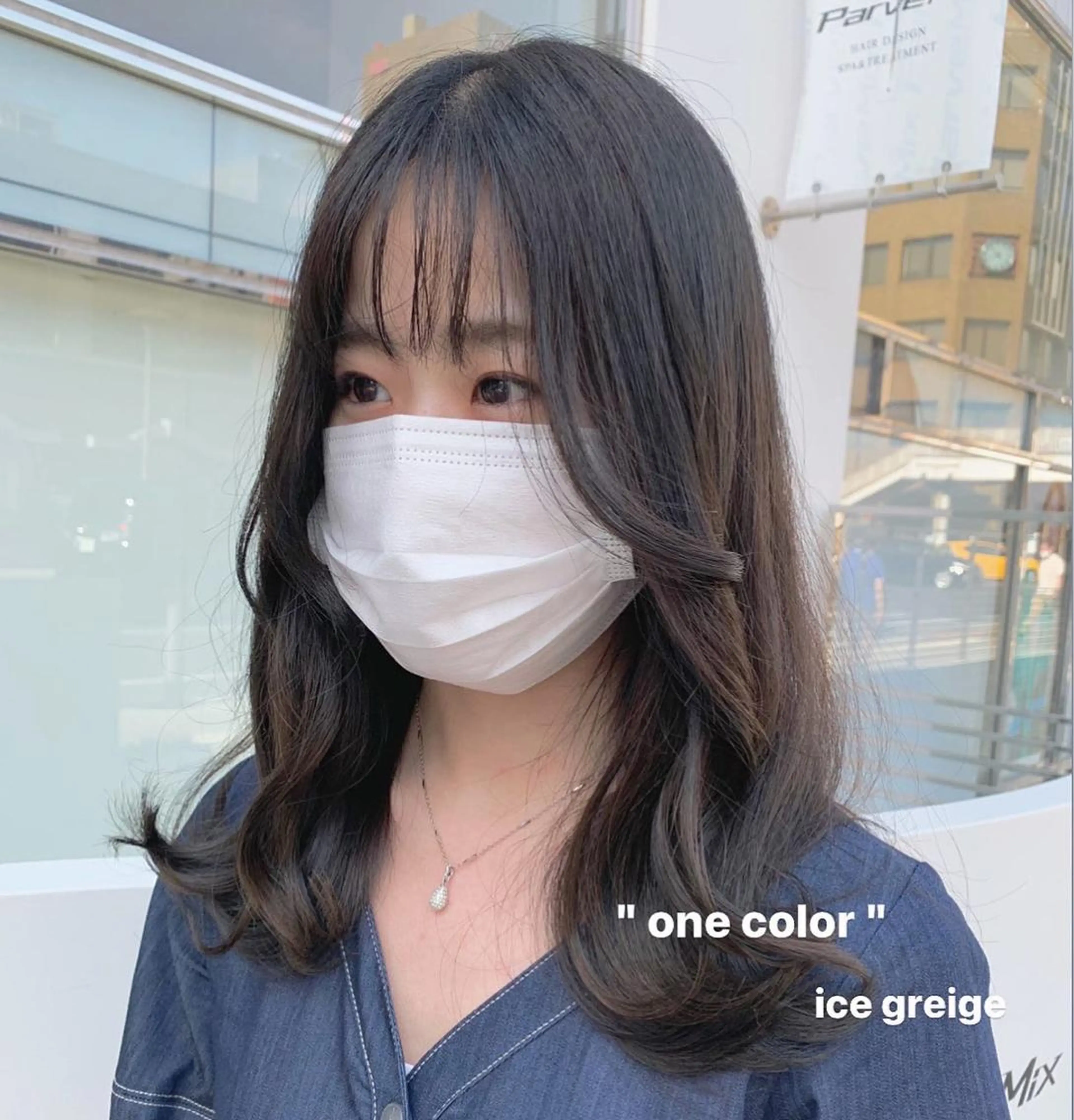 セミロング カラー カット ヘアカラー GOODDAY ヘアサロンのヘアスタイル