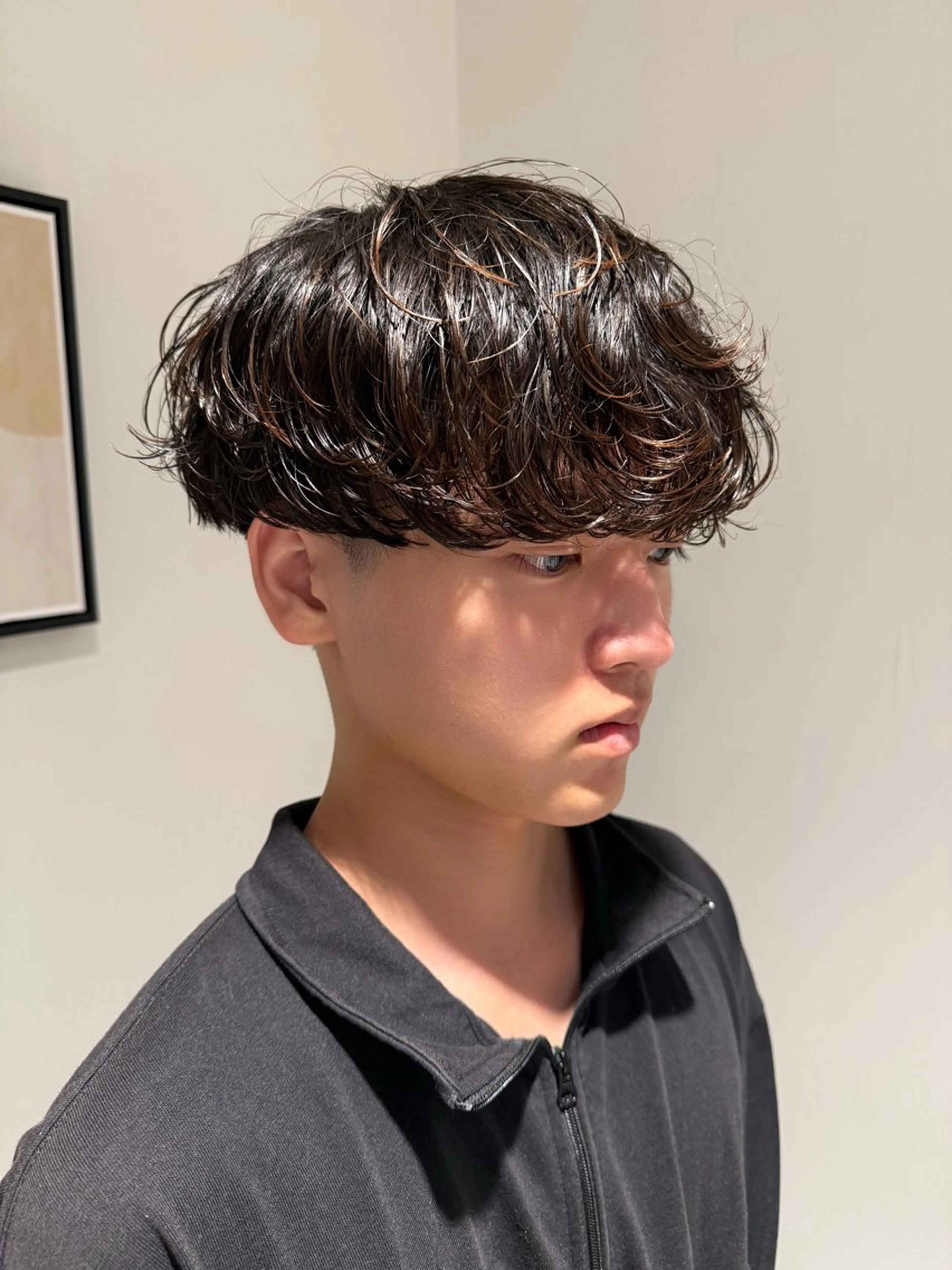 パーマ メンズ マッシュ メンズパーマ 波巻きパーマ スパイラルパーマ カット パーマ LICO HAIR＆RELAXATION 名駅店所属・メンズ/波巻き/ ツイスパ/田中陸翔のヘアスタイル