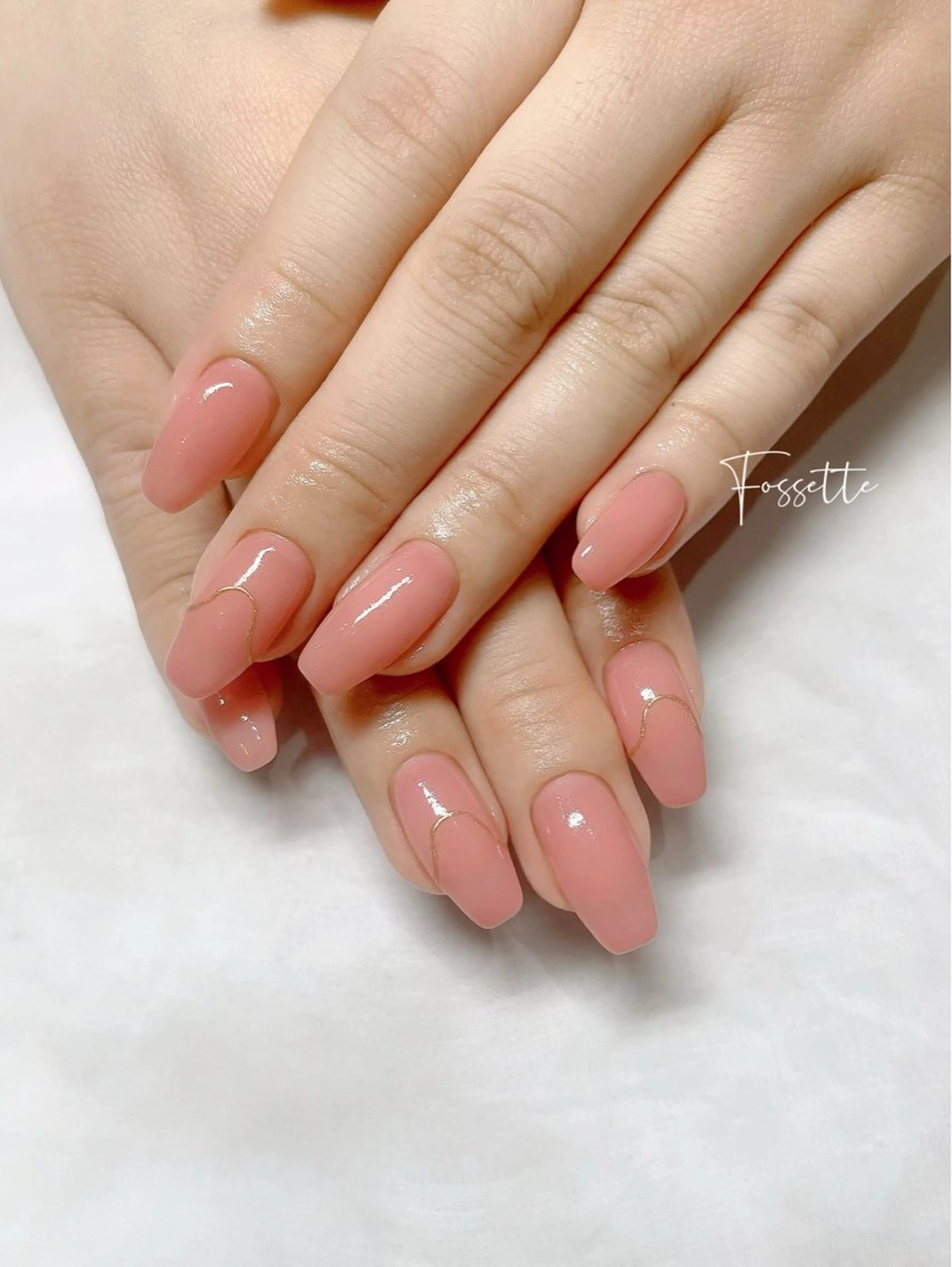 ネイル ミラーネイル オフィスネイル ワンカラーネイル シンプルネイル 春ネイル nailsalon Fossetteのネイルデザイン