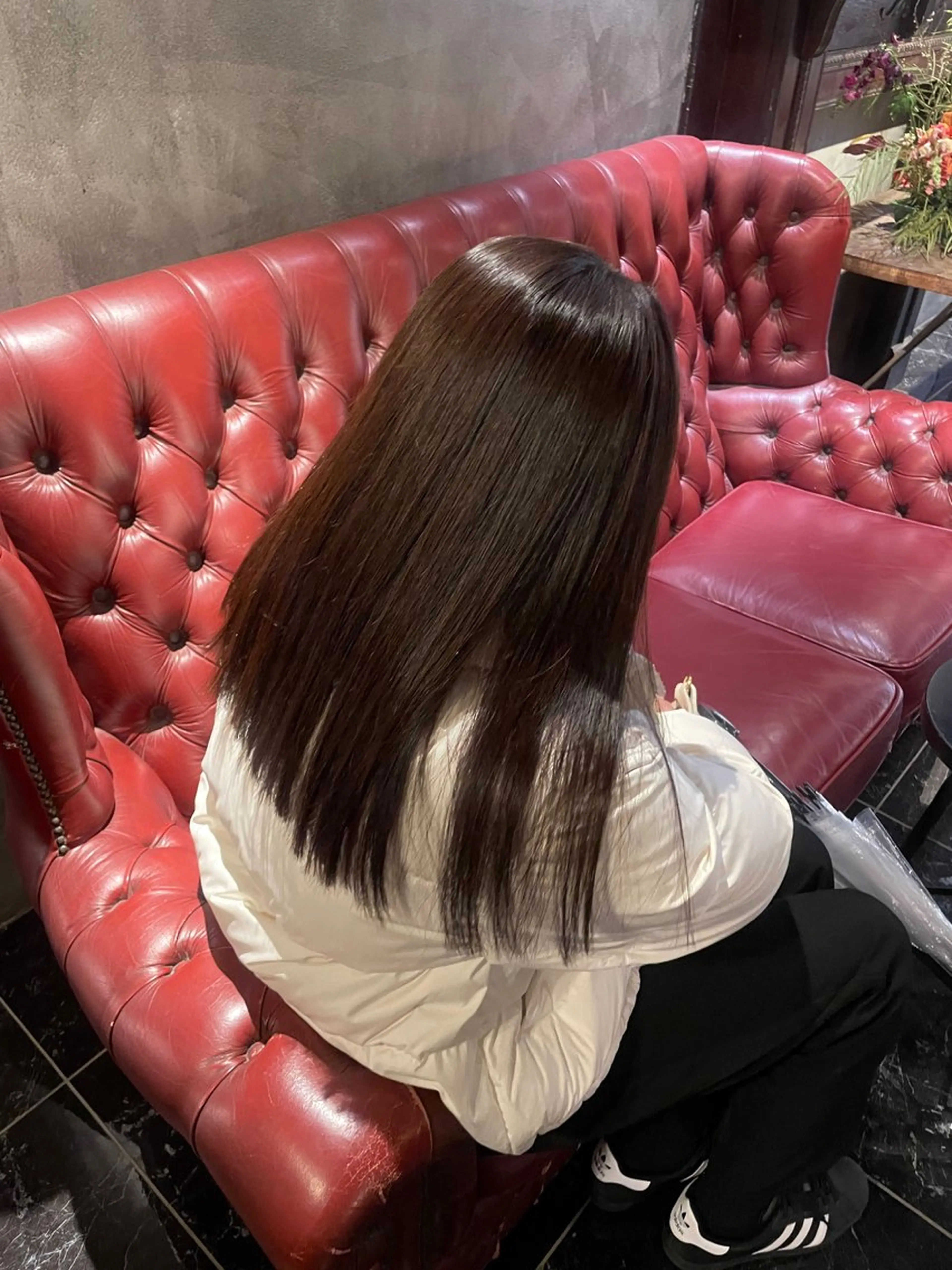 ロング カラー パーマ ヘアアレンジ カット トリートメント レイヤー/ 透明感カラー/マドカのヘアスタイル