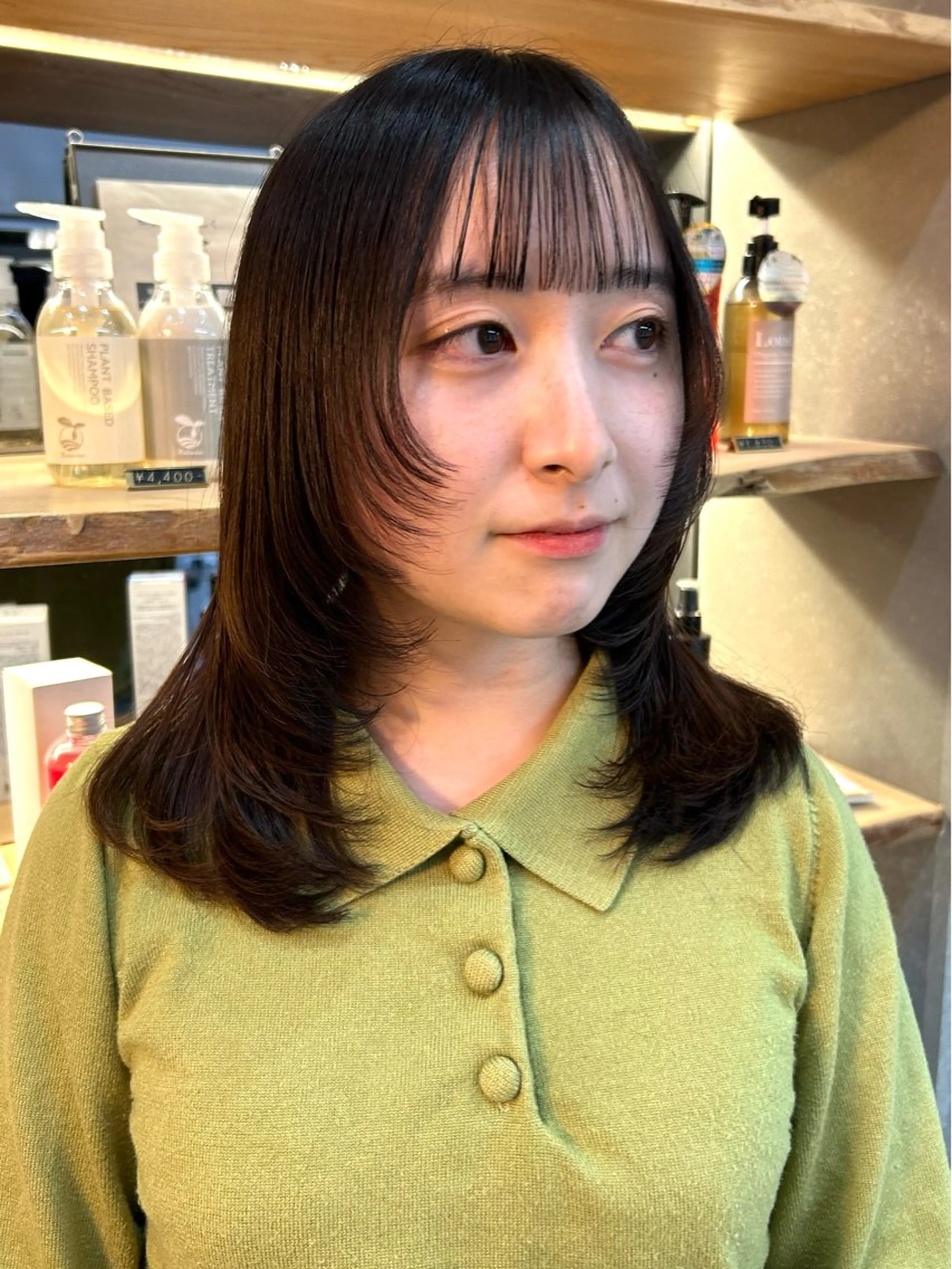 セミロング 顔まわりレイヤー 顔周りカット レイヤーカット レイヤーカットモデル ショートカット/颯大のヘアスタイル