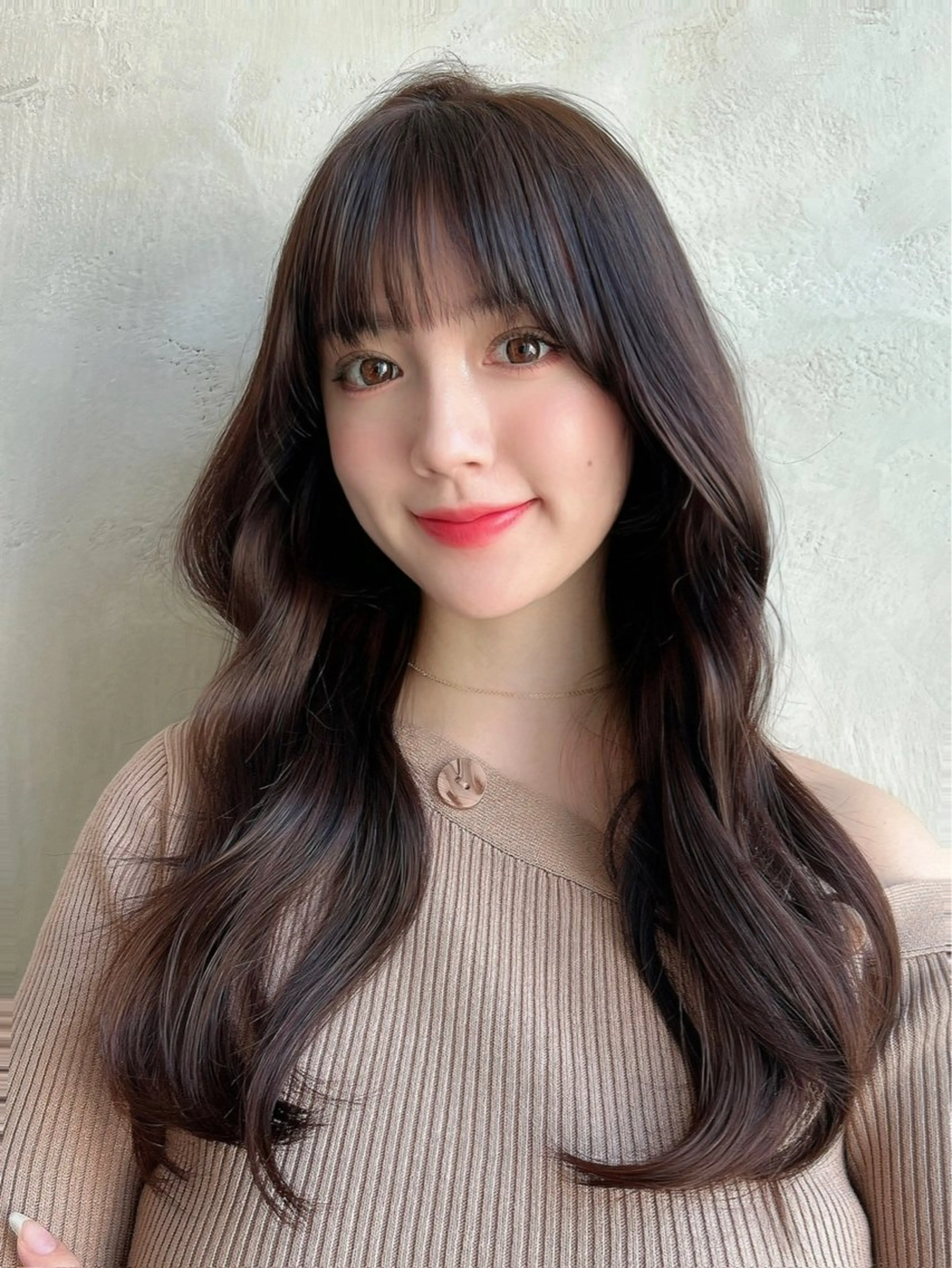 セミロング カラー カット ヘアカラー トリートメント 新宿✨顔周りカット 韓国ヘア/坂本亜裟海のヘアスタイル