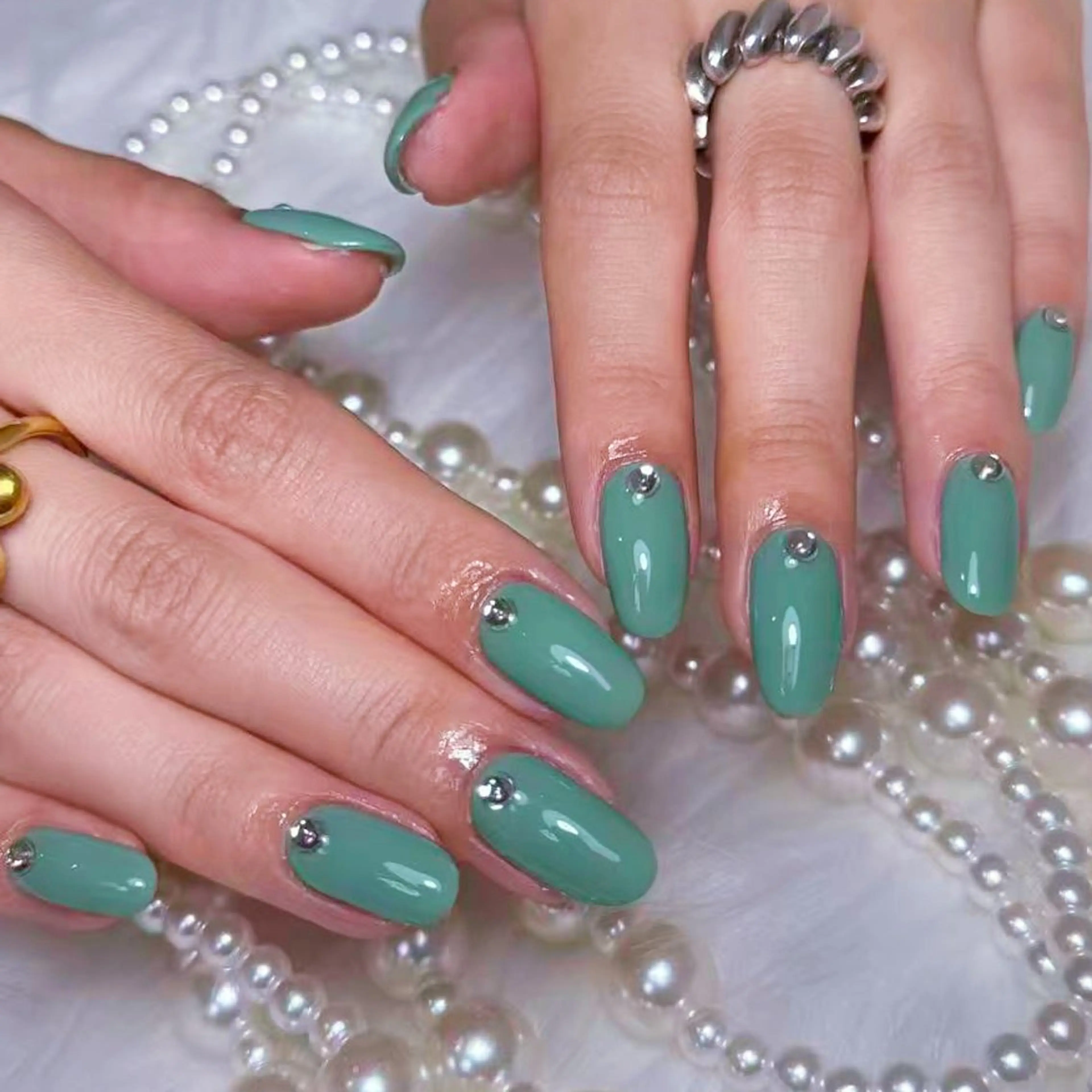 ネイル オーロラネイル チークネイル クリアネイル ジェルネイル キラキラネイル DEMAIN- 🌸のネイルデザイン