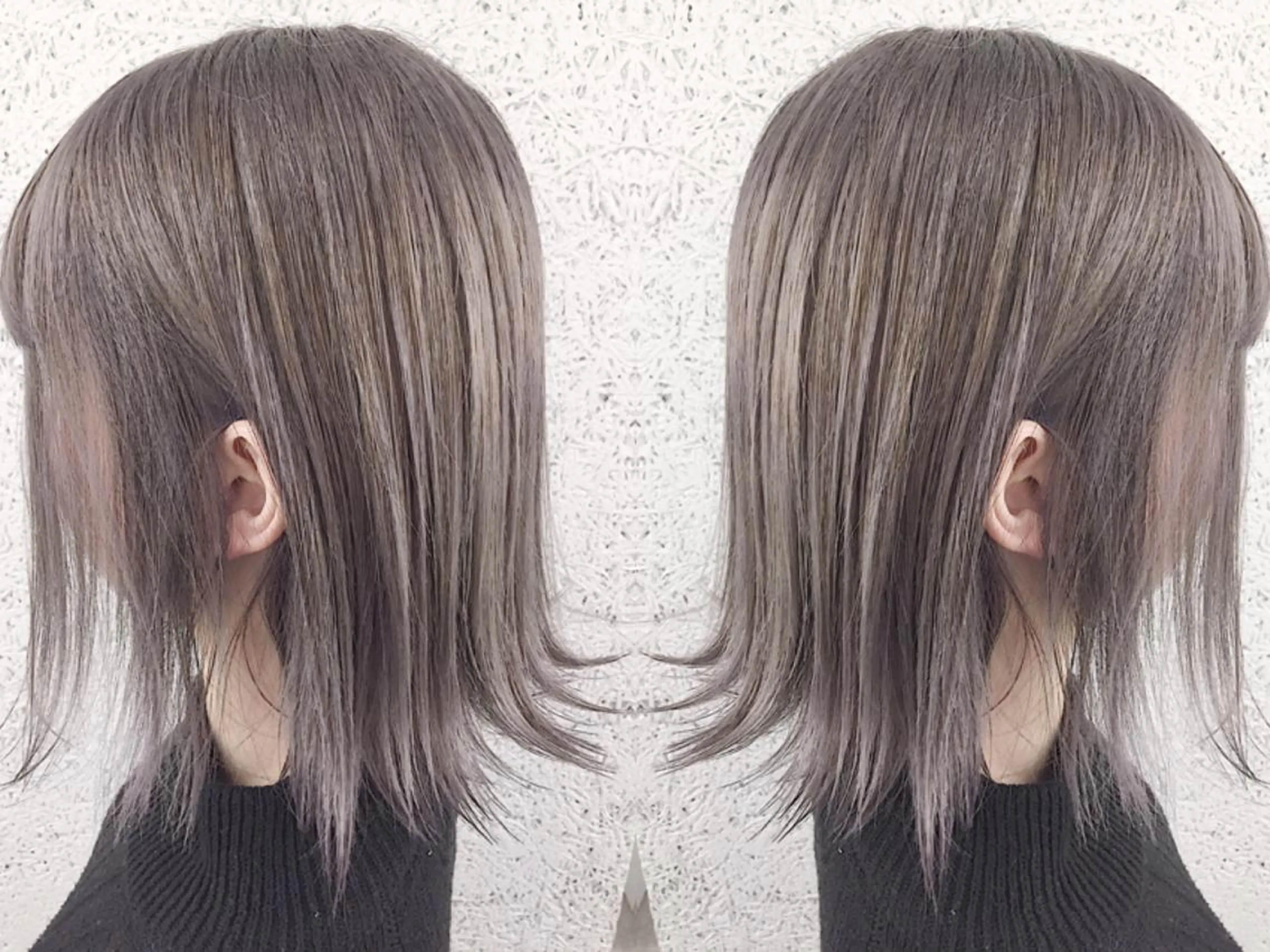 ミディアム カラー ヘアアレンジ アディクシーカラー アッシュ バレイヤージュ ブリーチ ブロンド ヘアカラー トリートメント ヘアセット ✨ハイクオリティ✨ 山本香也のヘアスタイル