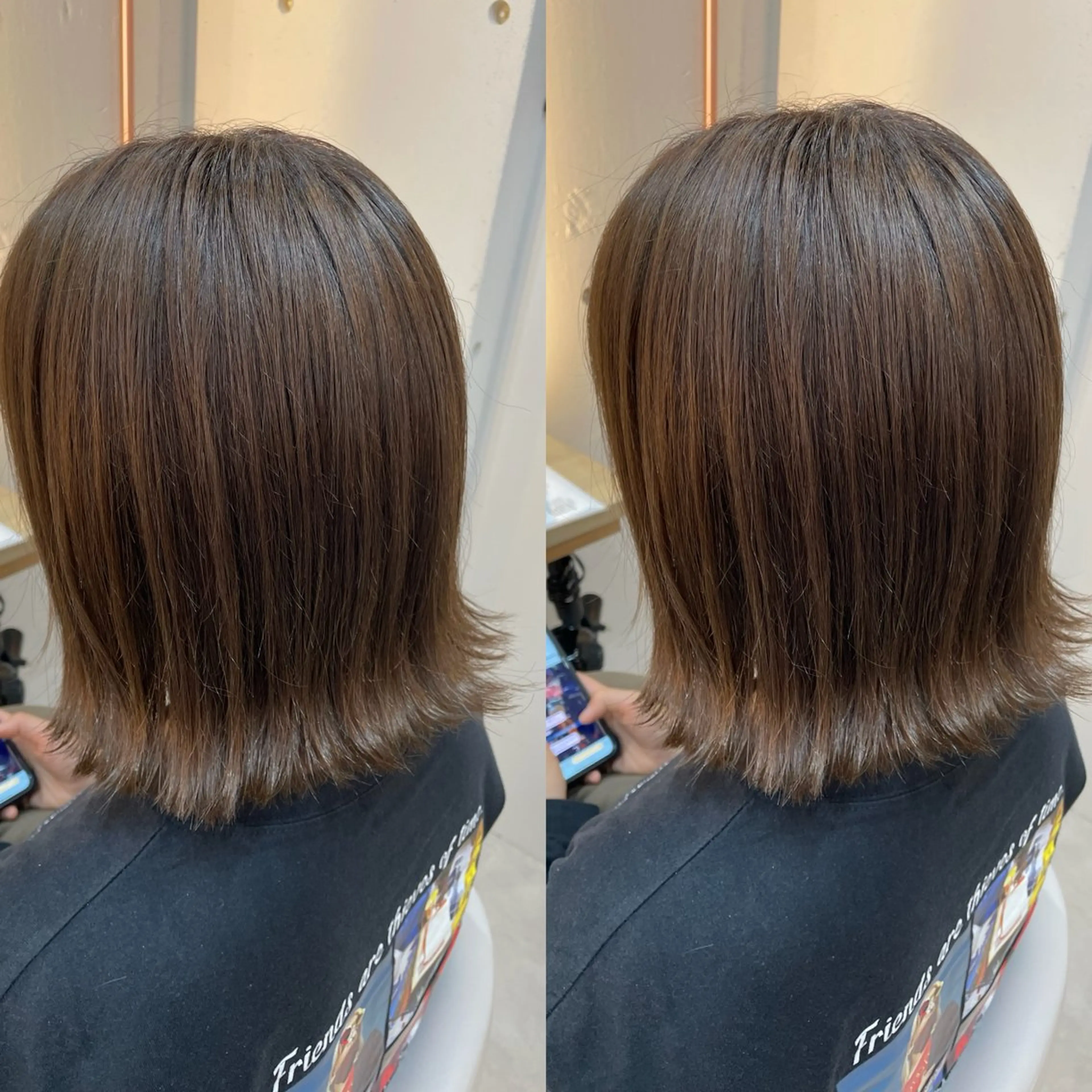 ショート カラー アッシュ 透明感カラー ボブ 外ハネヘア カット ヘアカラー トリートメント ヘアセット ブリーチ無し透明感 カラー🦕まどかのヘアスタイル