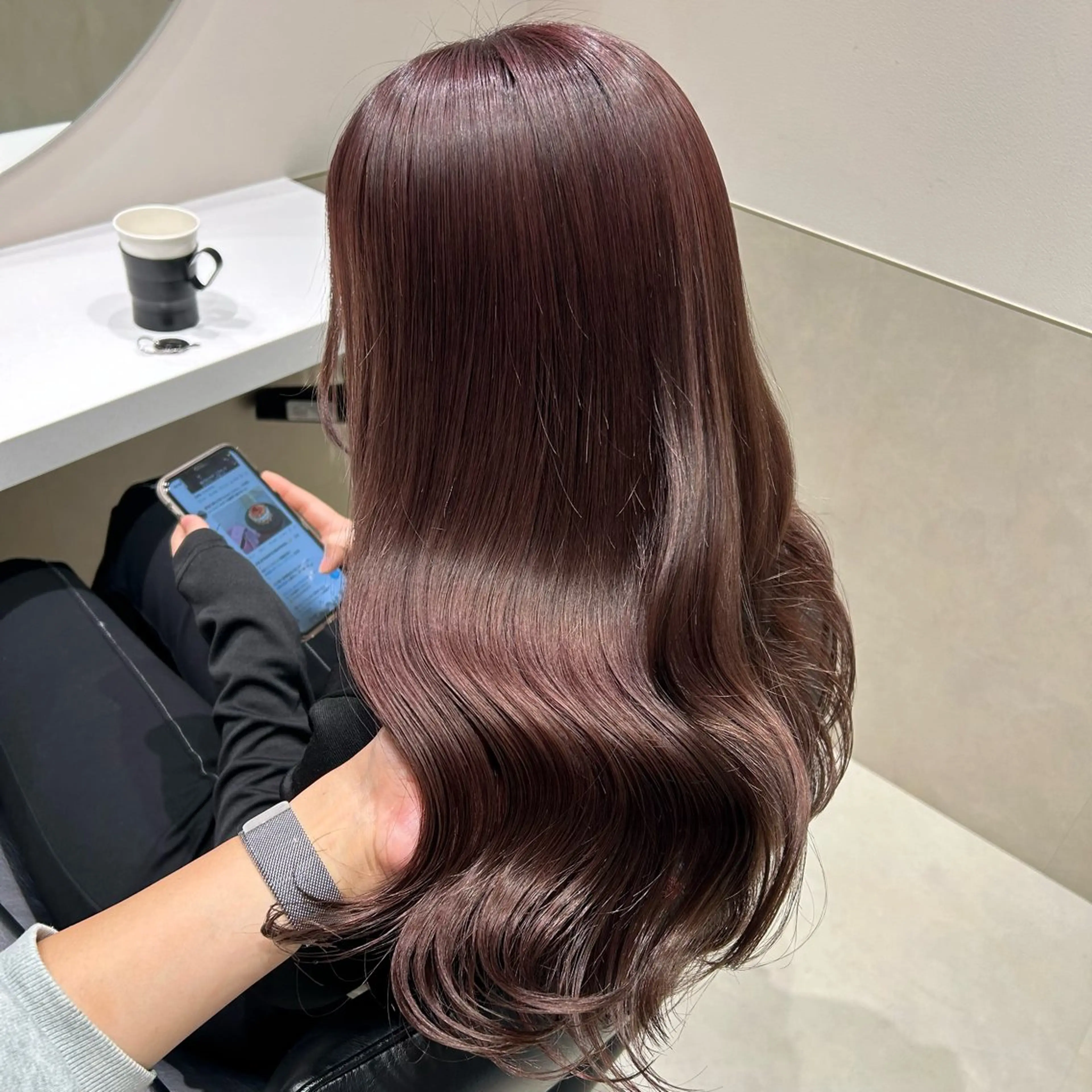 セミロング カラー ヘアアレンジ ヘアカラー トリートメント GOTODAY shair salon 横浜mare店所属・透明感抜群カラー mai🍑♡のヘアスタイル