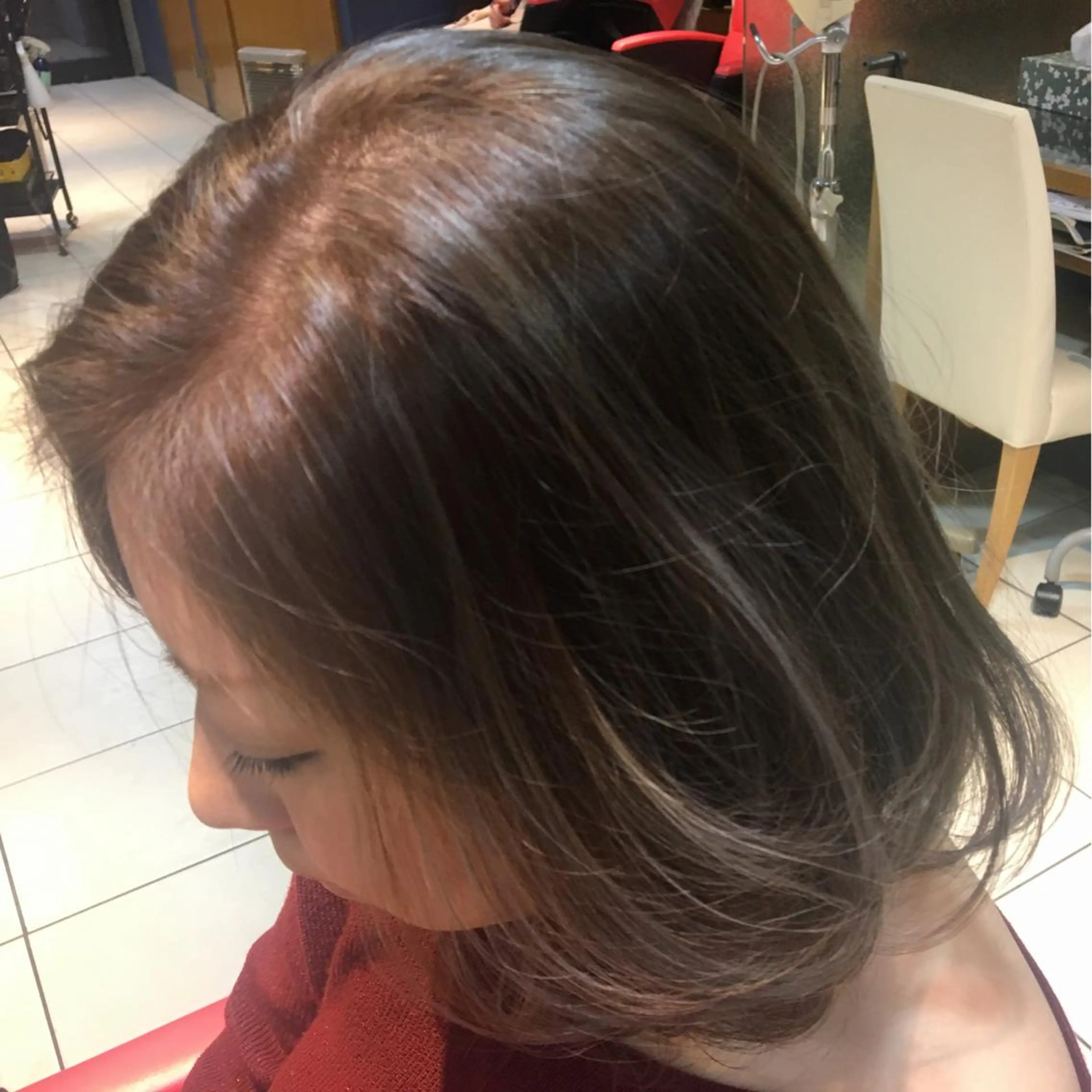 ミディアム カラー グレージュ ハイライトカラー ハイライト La CASTA  hair stylist club所属・大橋 祐介のヘアスタイル