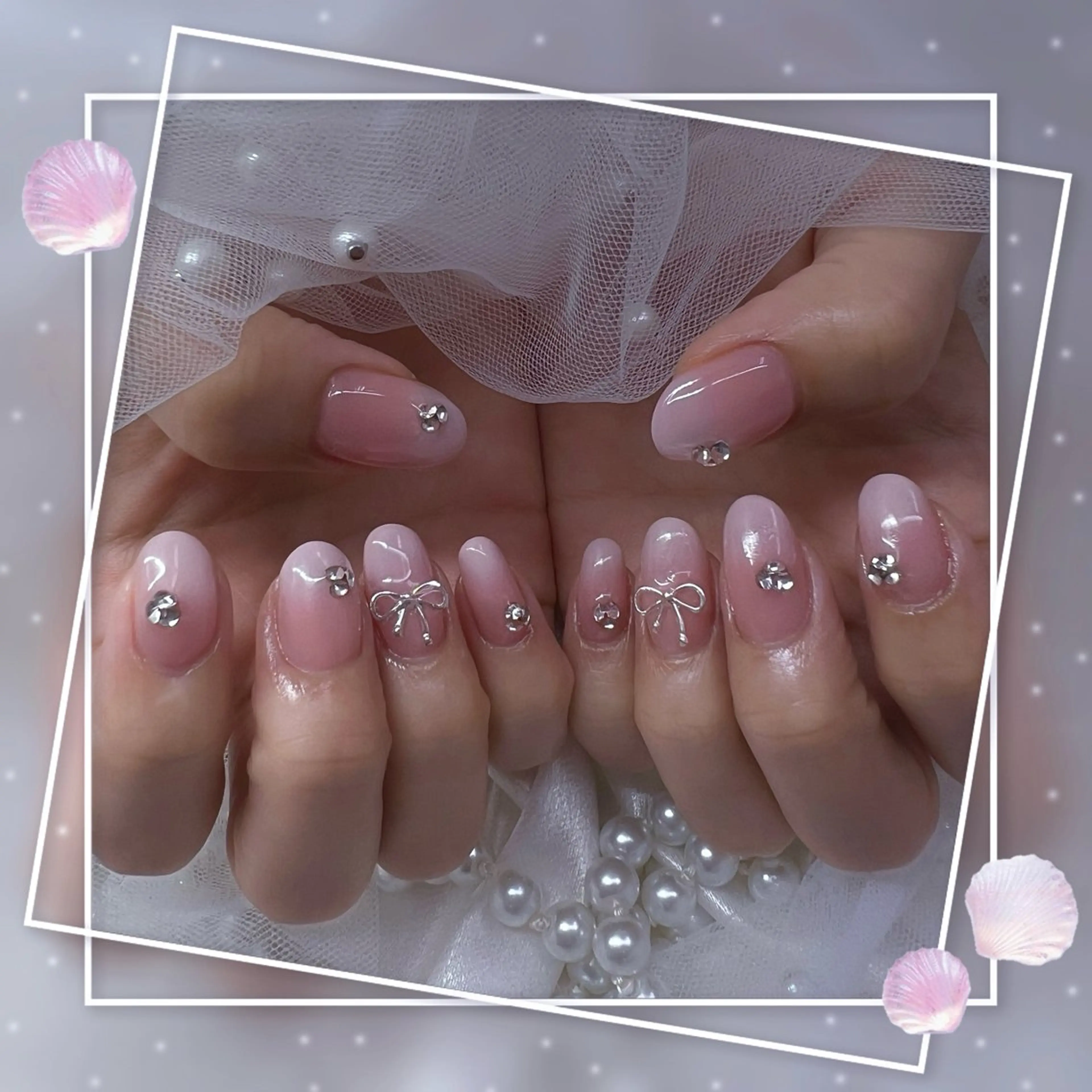 ネイル チークネイル ガーリー グラデーション マグネットネイル ピンク ハンドネイル ハンドケア Chill Nailsalonのネイルデザイン