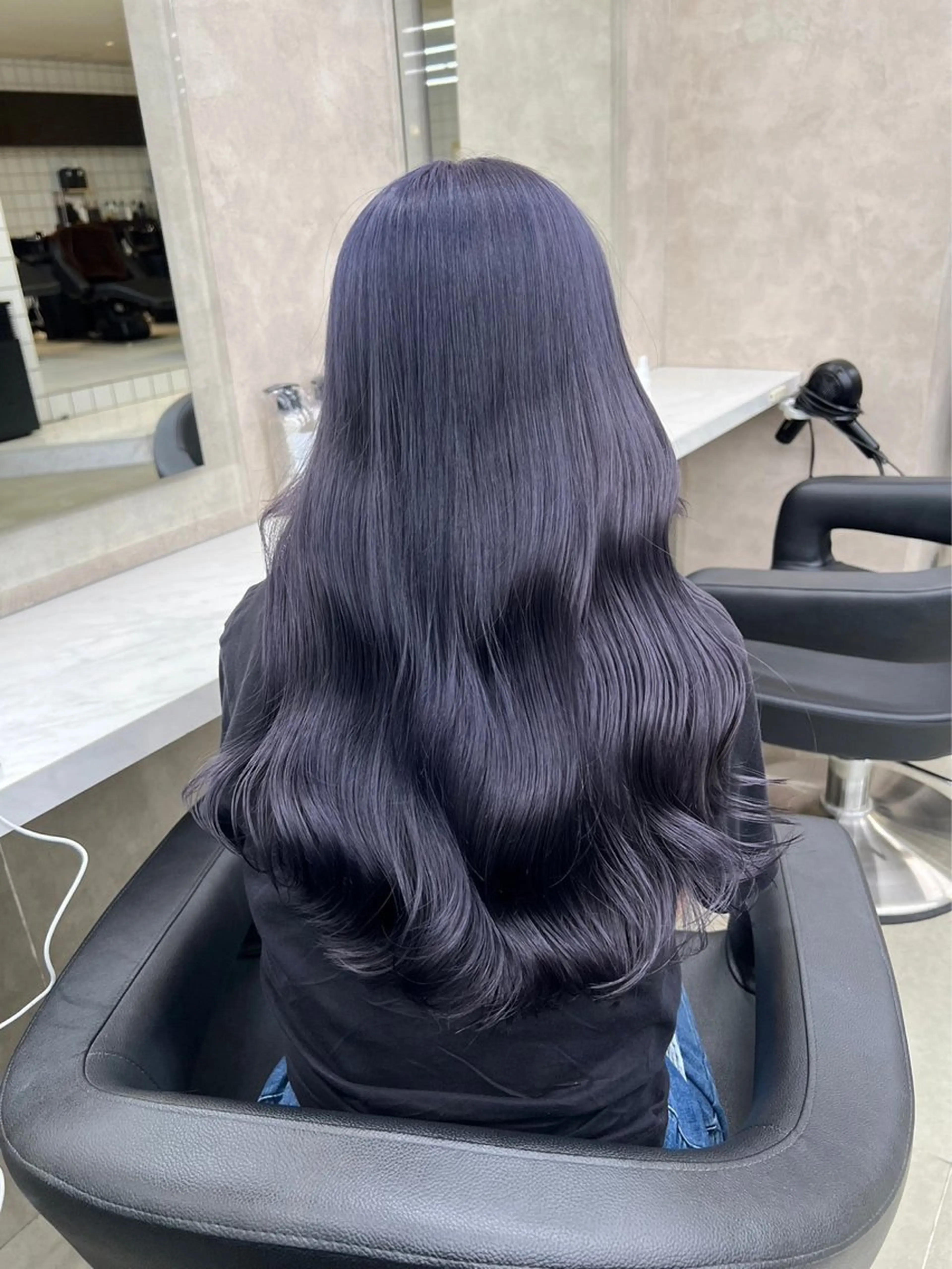 ロング ヘアカラー トリートメント ヘッドスパ ヘアセット 寒色＆ブリーチ特化 寒色MiOのヘアスタイル