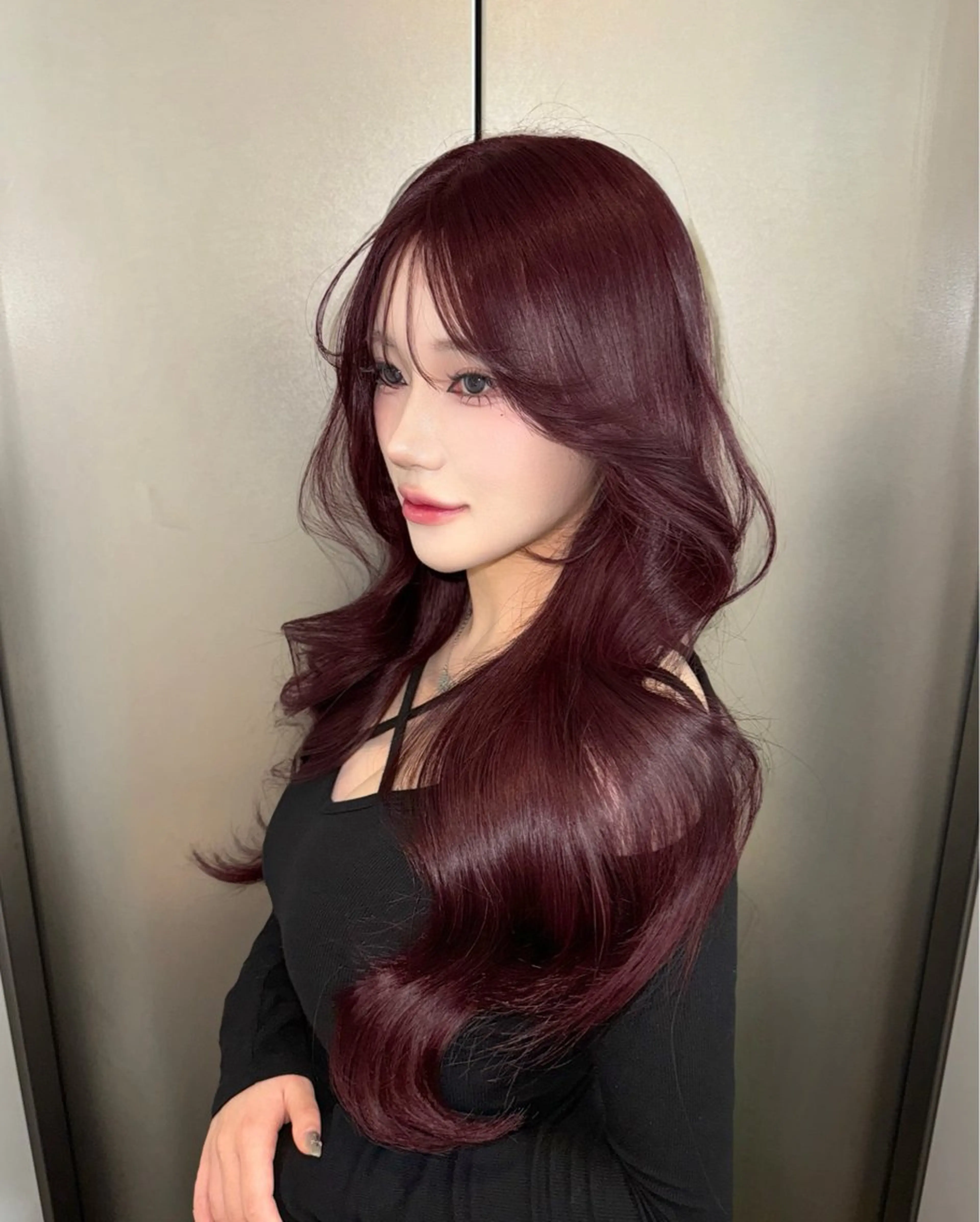 ロング カラー カット トリートメント 𝘚𝘦𝘫𝘶𝘯 レイヤー/水光カラーのヘアスタイル