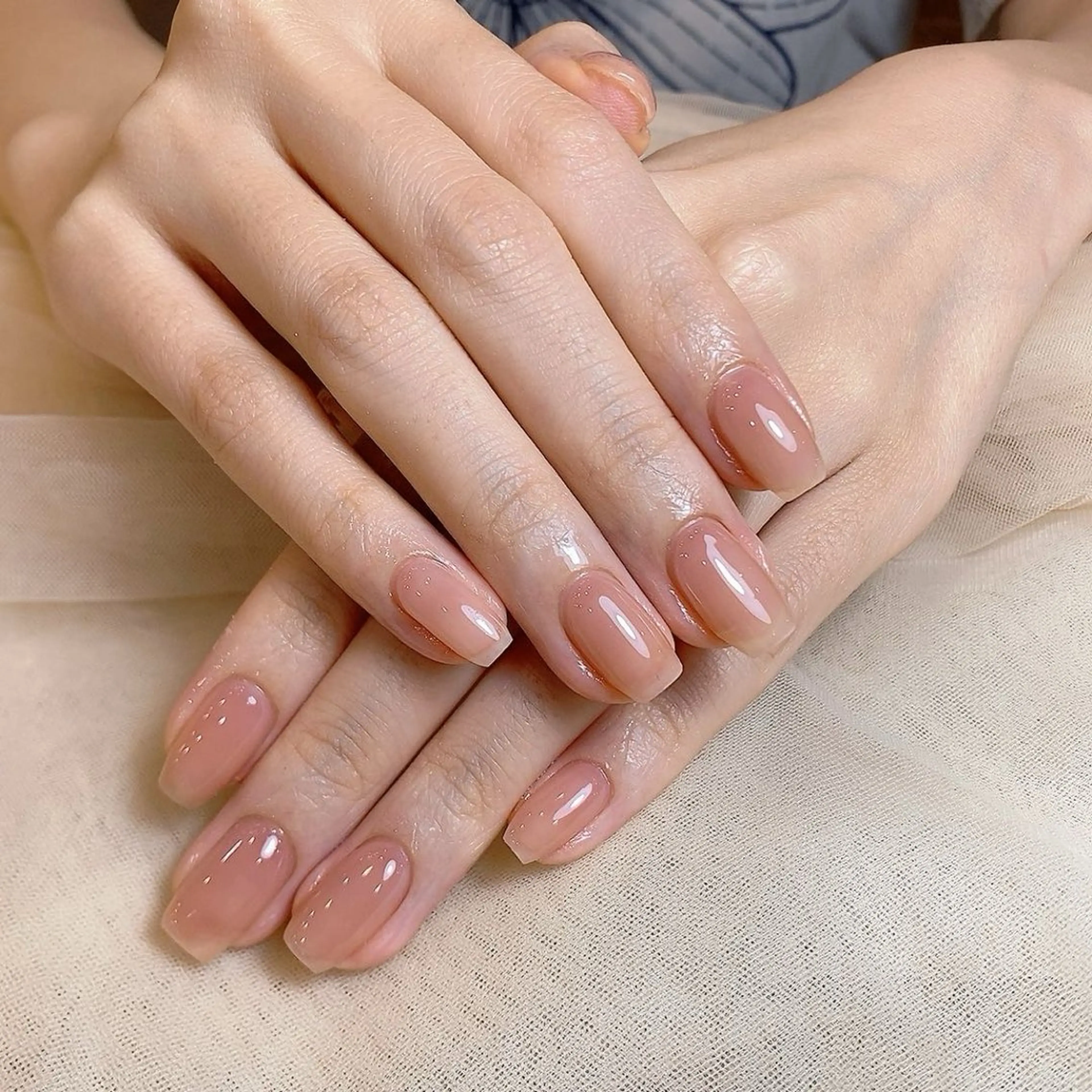 ネイル アートネイル オーロラネイル クリアネイル 長さ出し フレンチネイル ハンドネイル キ キのネイルデザイン