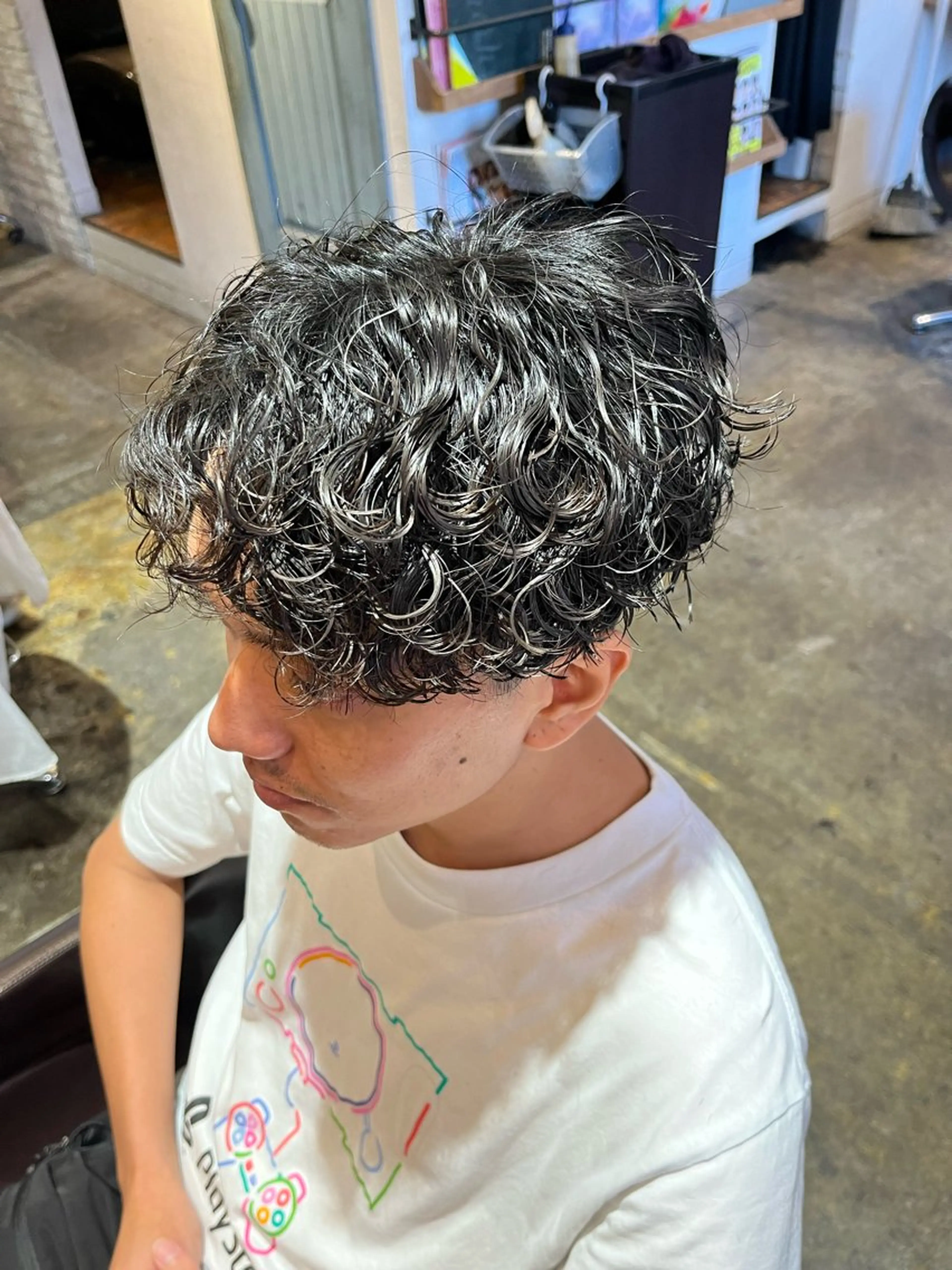 パーマ メンズ カット パーマ トリートメント ヘアセット 👑メンズパーマの 天才店長望月👑のヘアスタイル