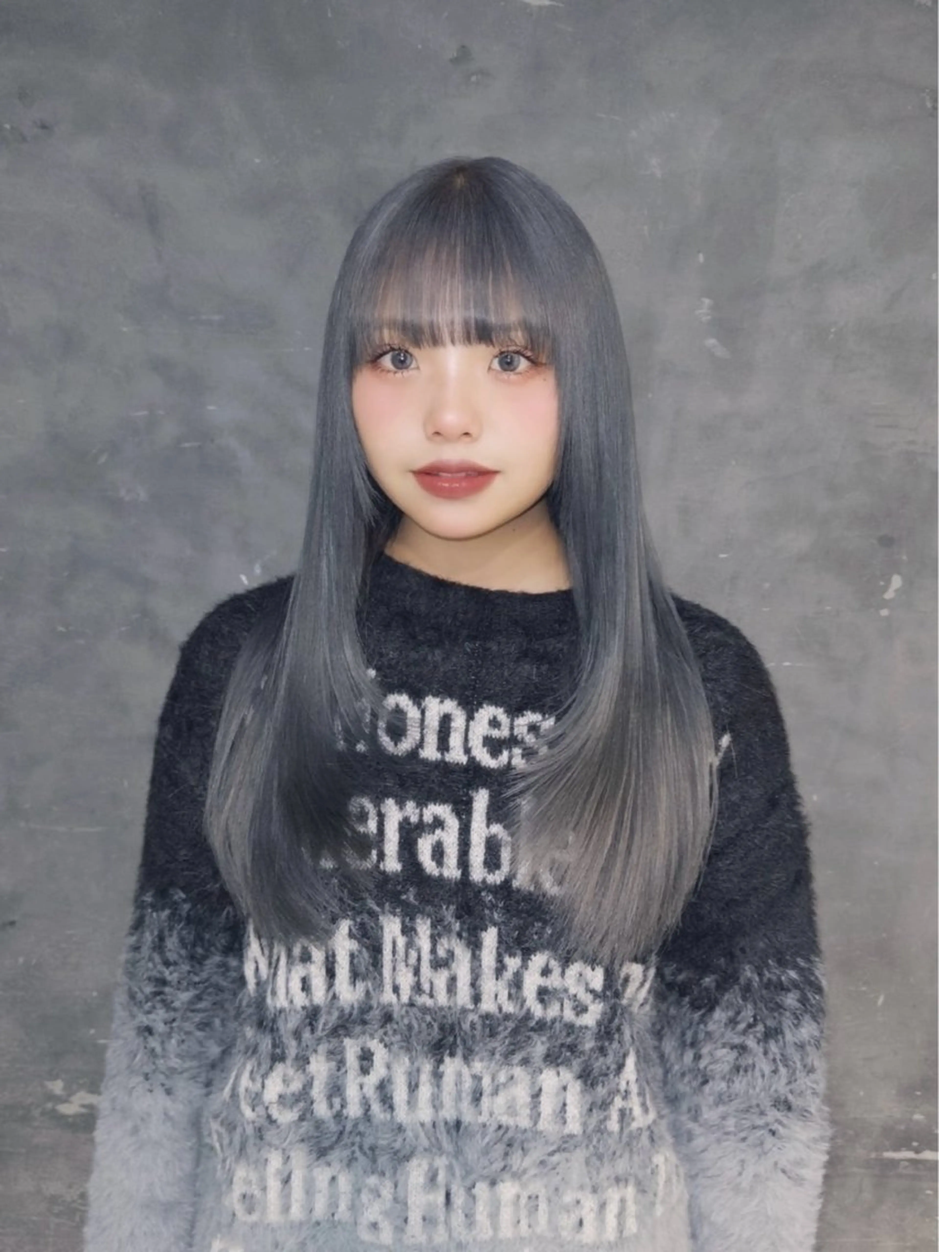 カラー ブルーカラー ブルーグレー ヘアカラー 二宮 陽太のヘアスタイル