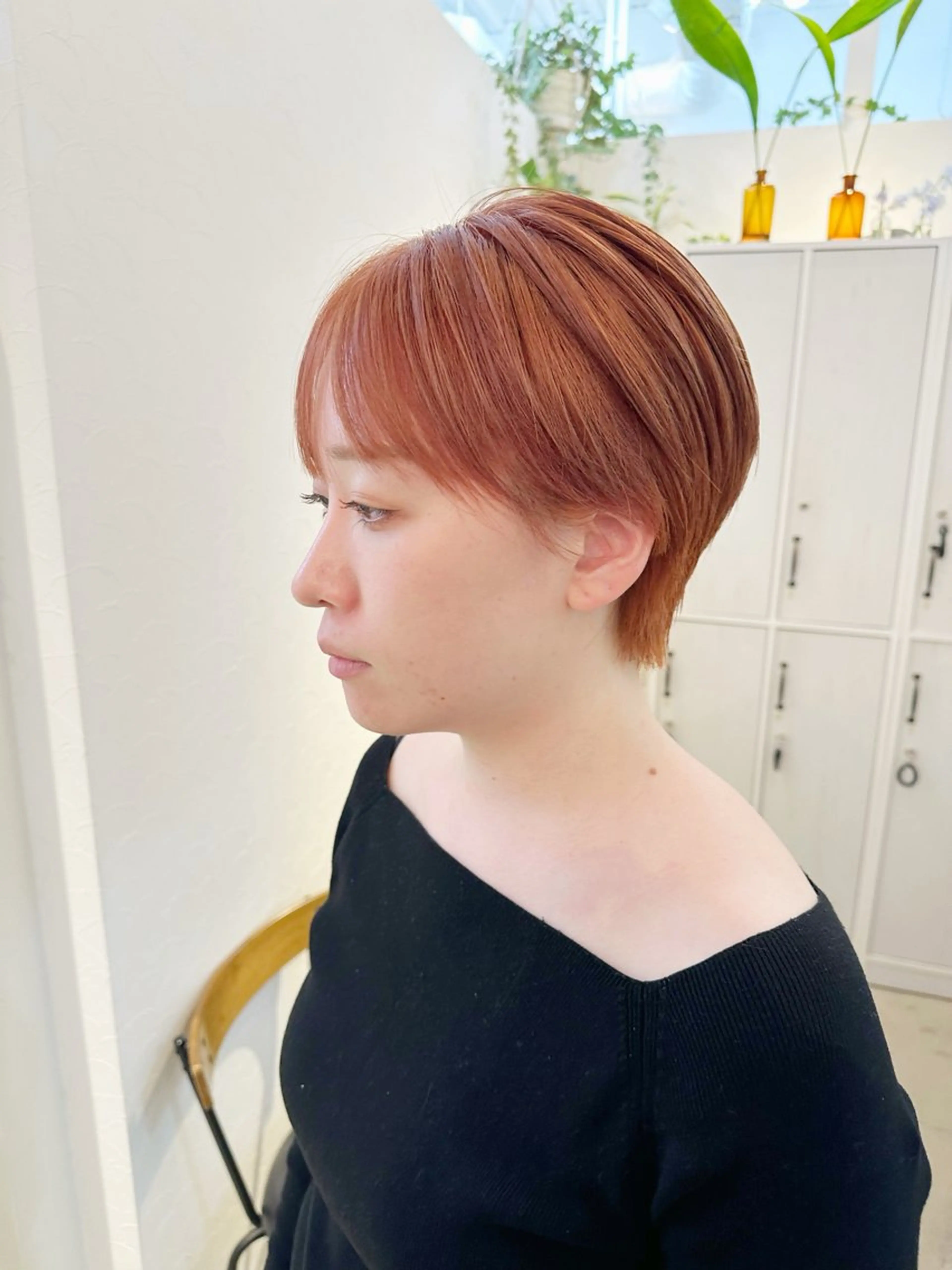 ショート カラー ショートボブ ハンサムショート ボブ くせ毛 ショートヘア カット ヘアカラー トリートメント newline銀座所属・銀座ショート/ 大人ショート/金子涼のヘアスタイル