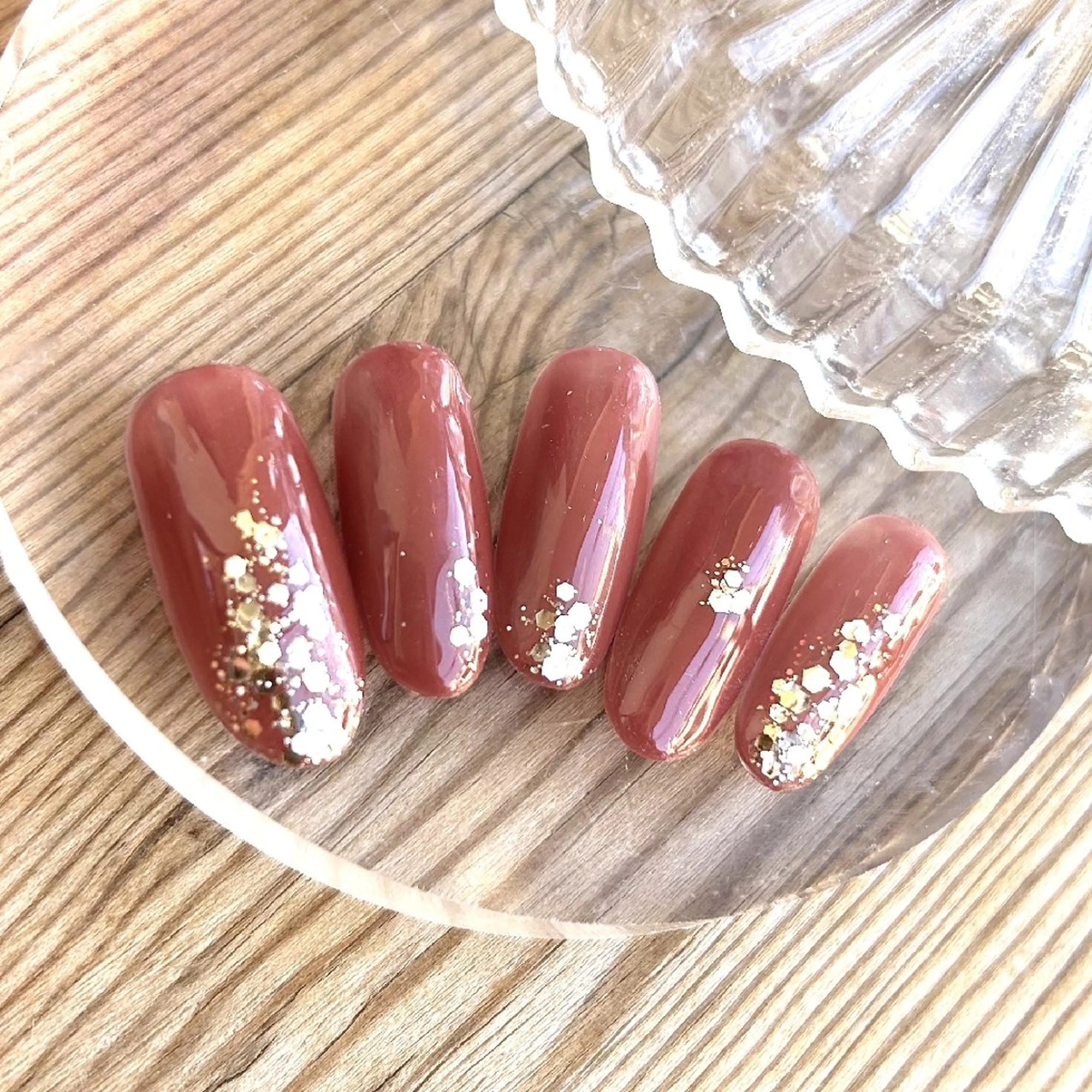 【オフなし】ワンカラー＋ラメデザイン　¥4400の写真