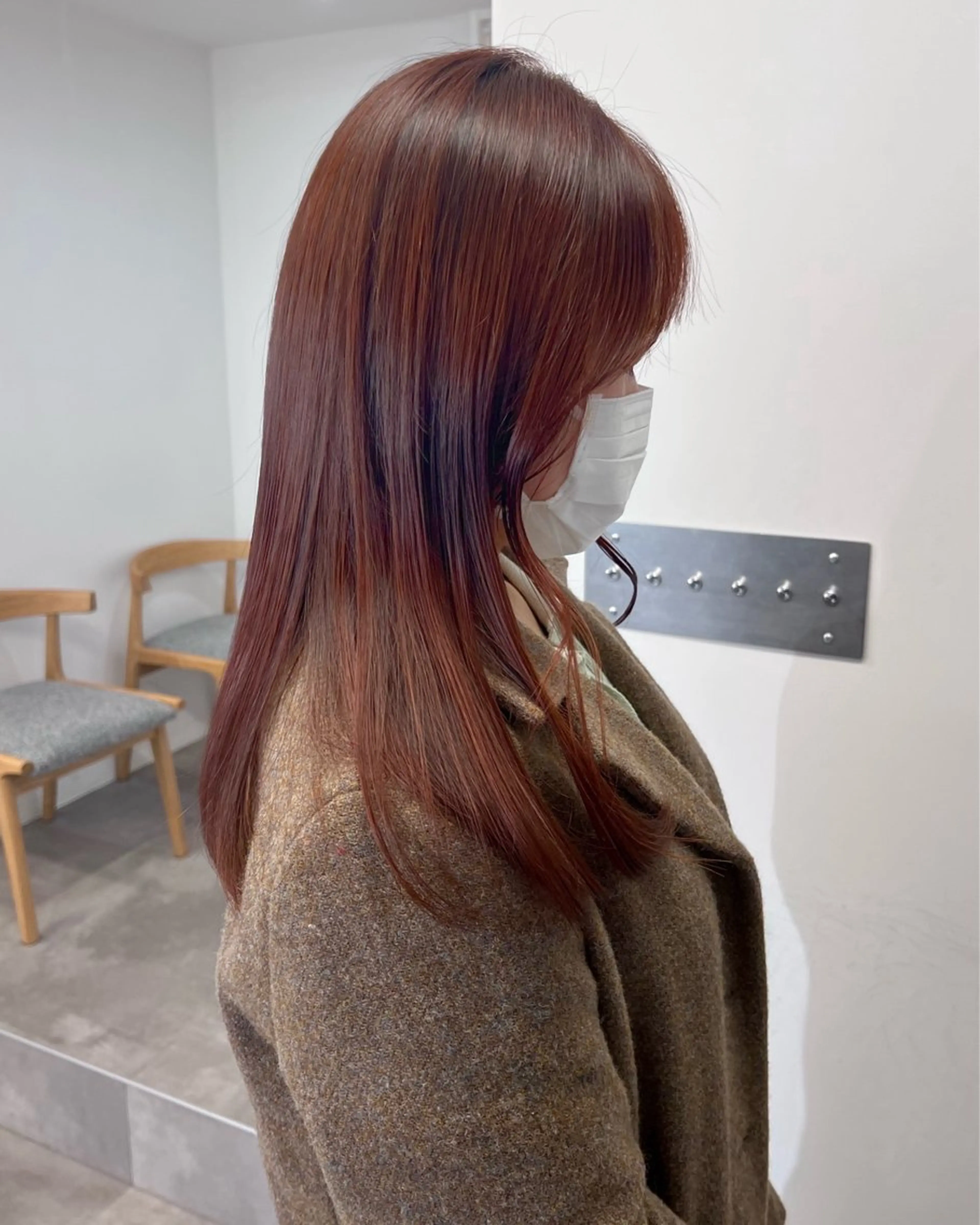 セミロング カラー ブリーチ ブラウンカラー ダブルカラー ブリーチなしカラー ピンクカラー カット ヘアカラー トリートメント 🌿ダブルカラー/ 明大前/中村渓太のヘアスタイル