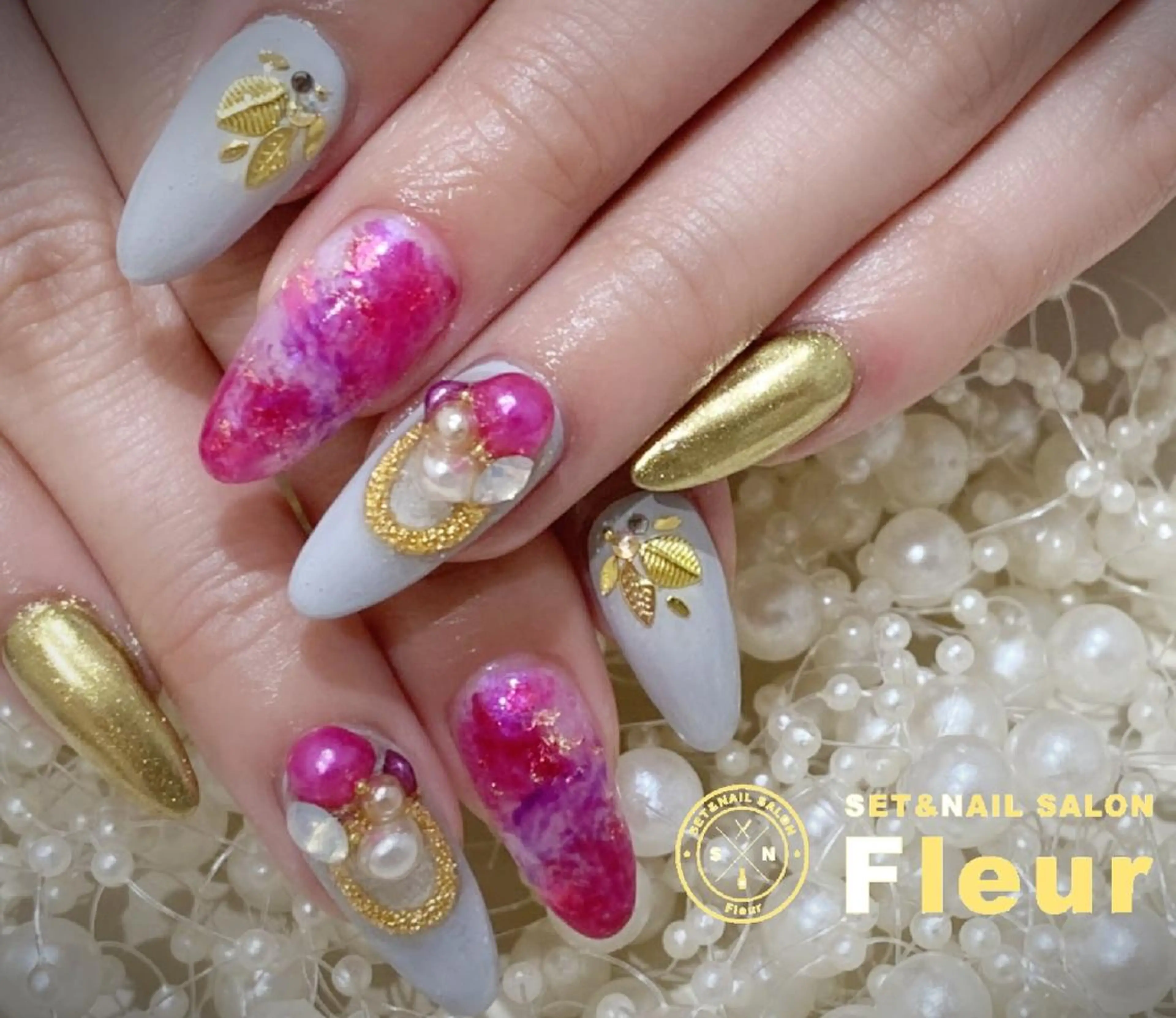 ネイル ハンドネイル nail&eye ♡Fleur♡のネイルデザイン