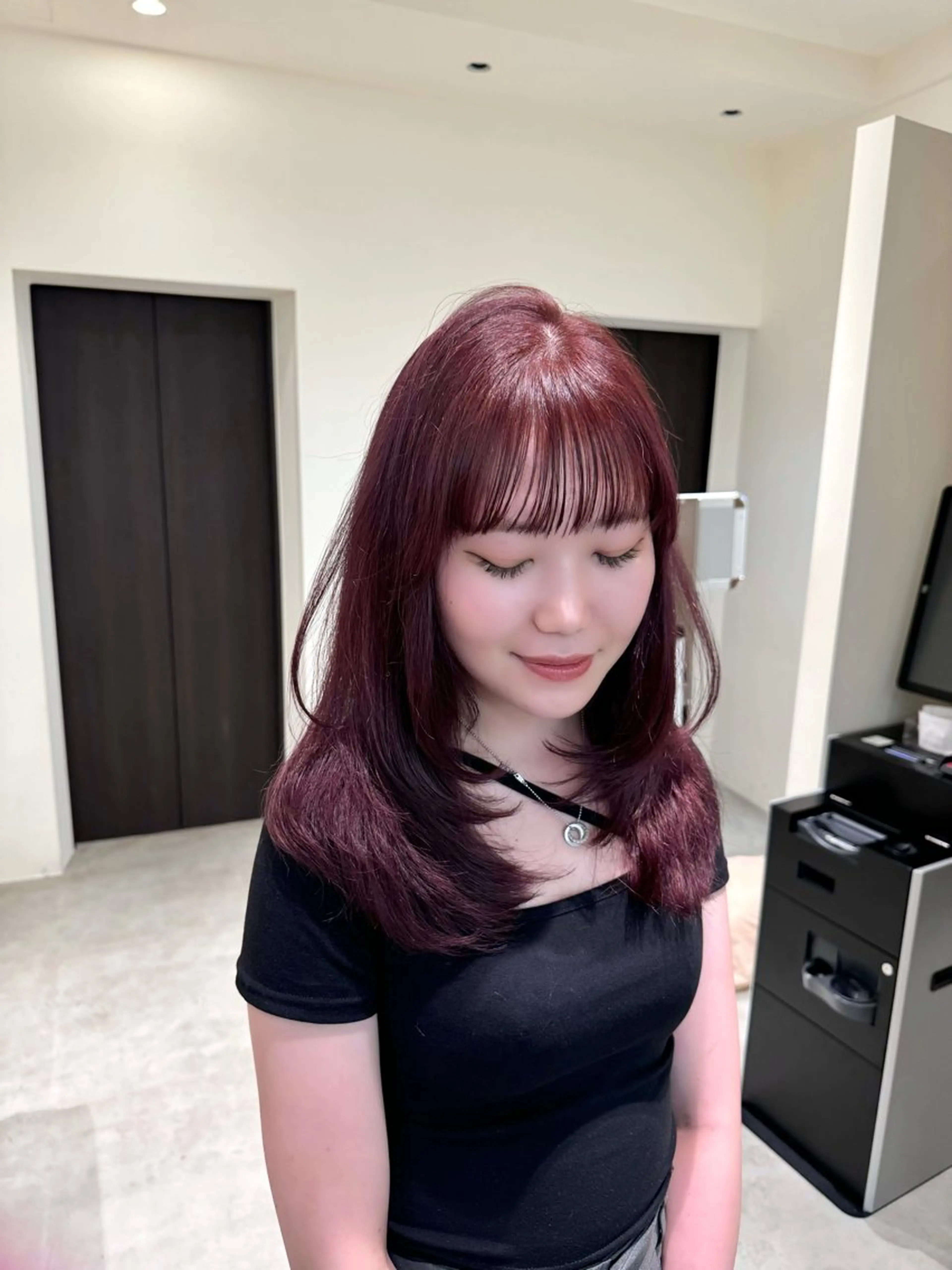 セミロング 銀座/前髪顔まわり/ 透明感カラー/danのヘアスタイル