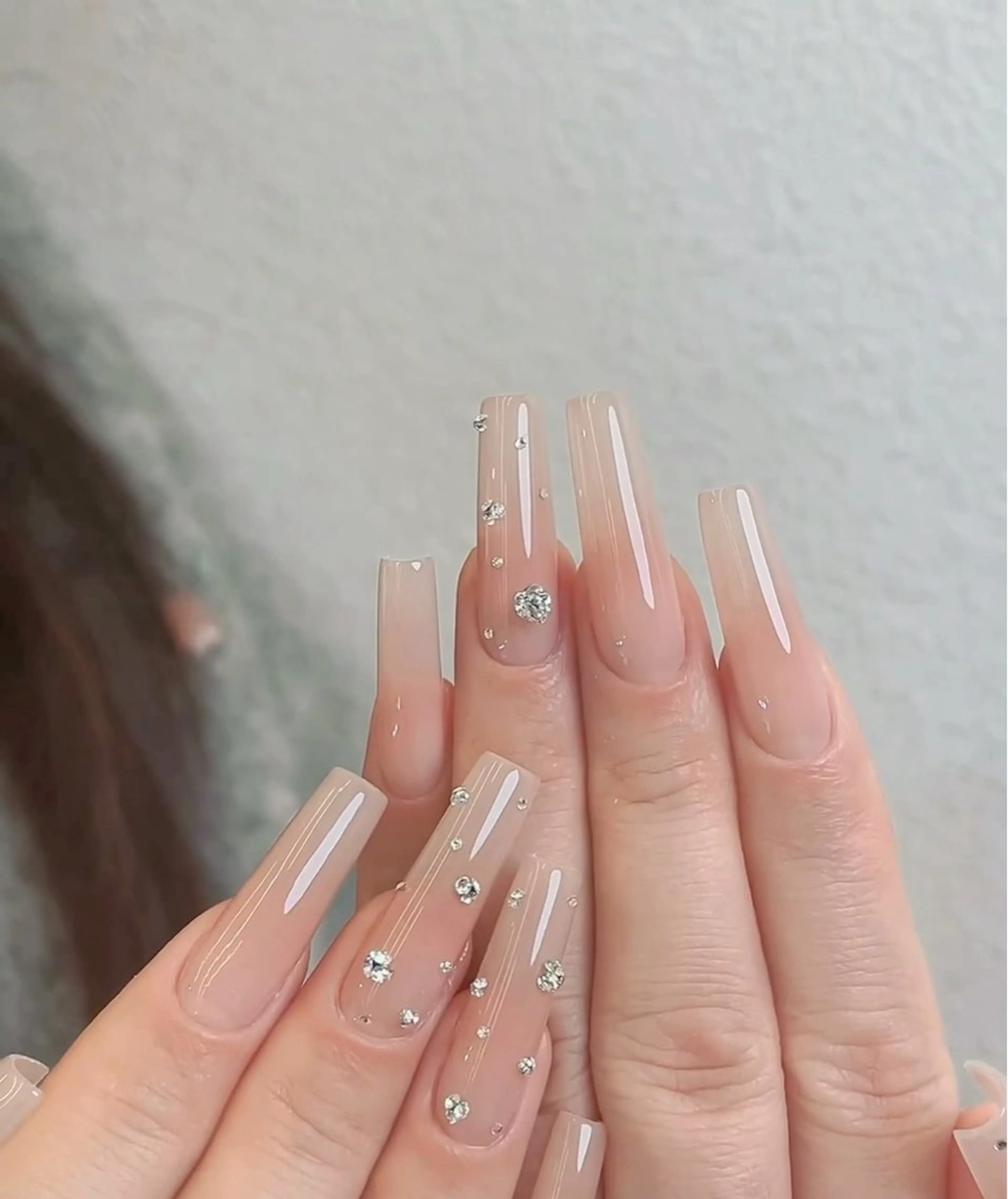 ネイル オーロラネイル フラワーネイル フットネイル フレンチネイル ジェルネイル ハンドネイル 長さだし専門 ありさのネイルデザイン