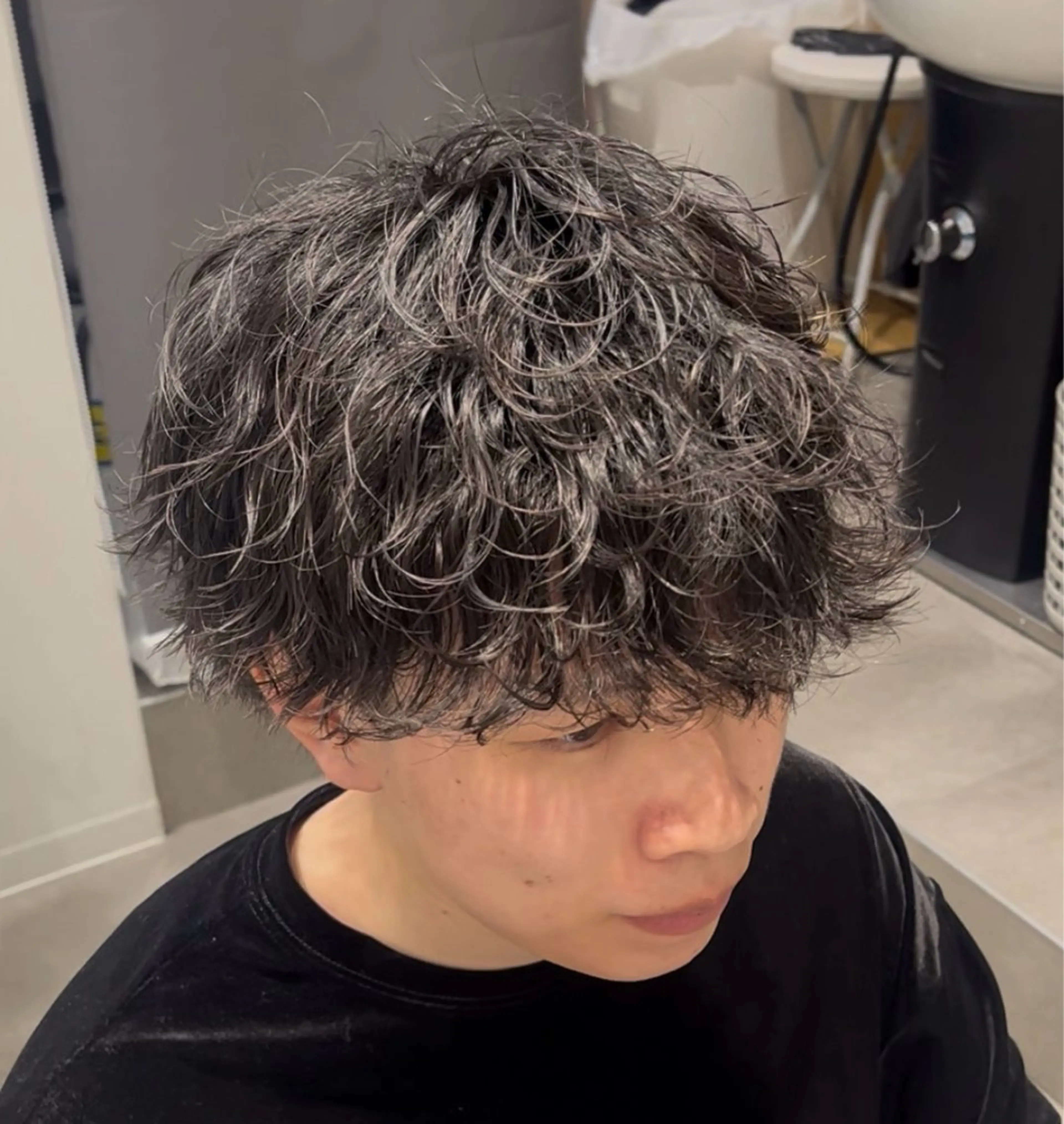 ショート パーマ メンズ メンズパーマ 波巻きパーマ synergy  men's hair所属・【短髪メンズパーマ】 松下泰河のヘアスタイル