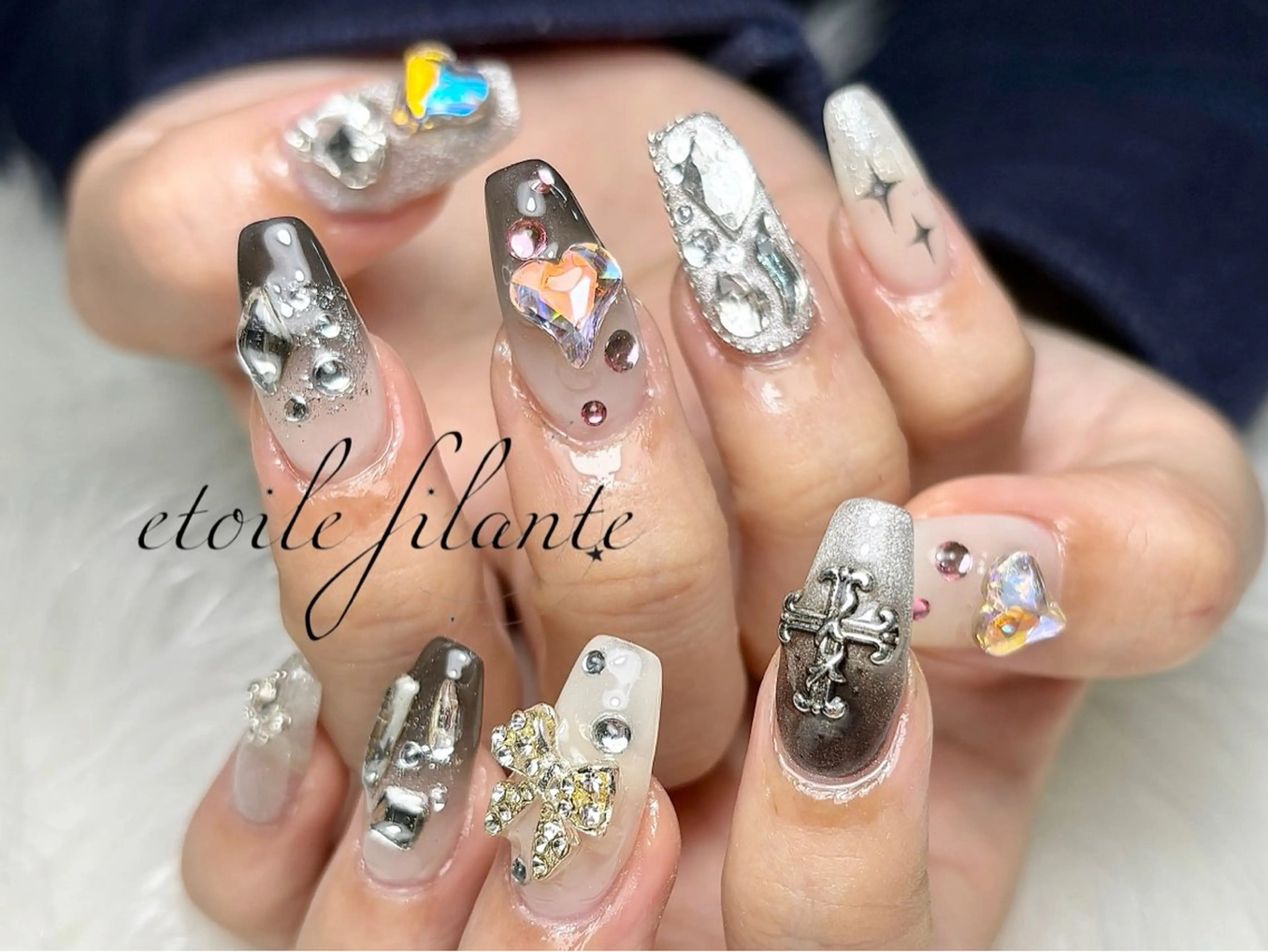 ネイル 長さ出し ハンドネイル etoile filanteのネイルデザイン