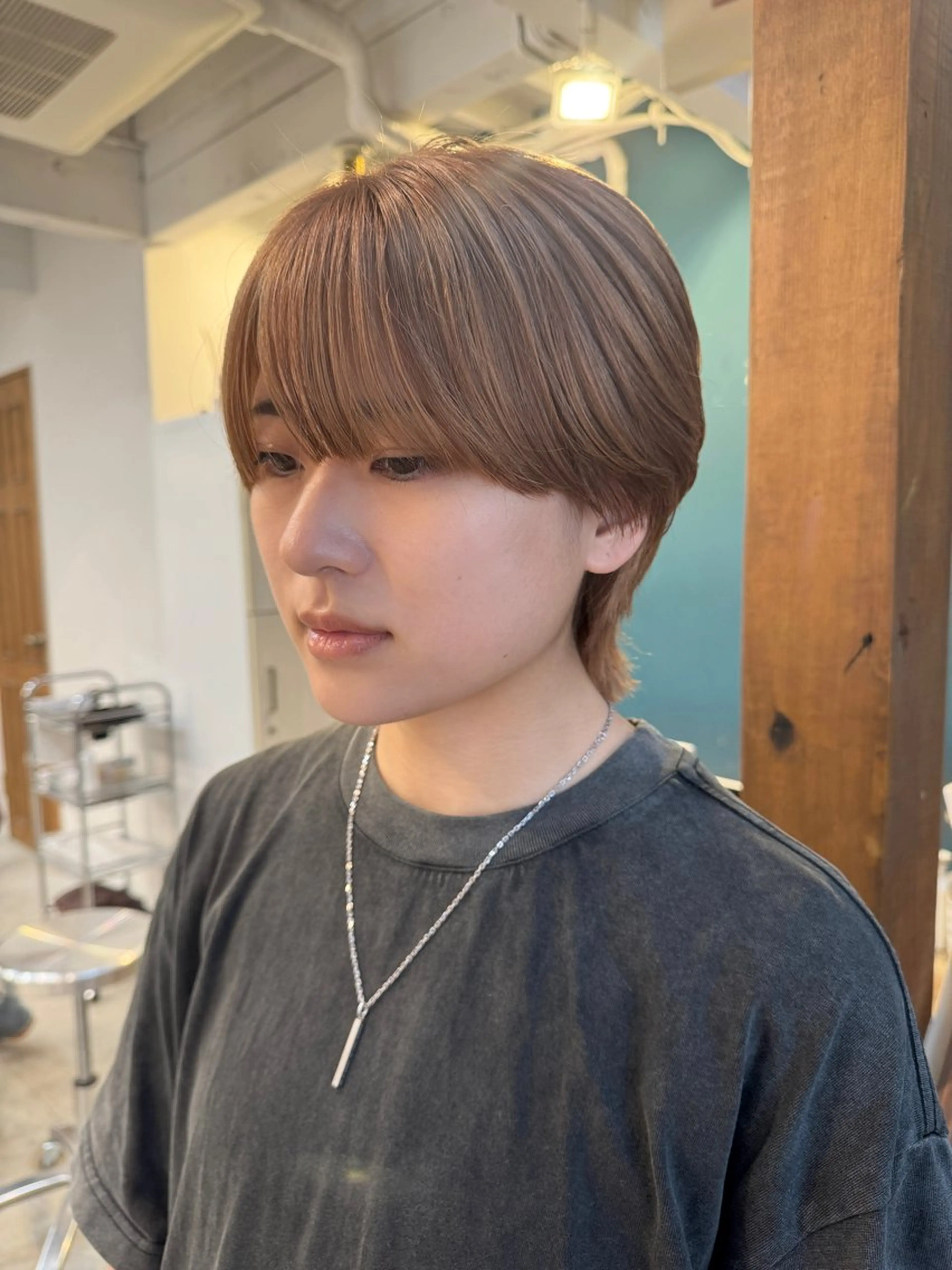 ミディアム カラー カット ヘアカラー トリートメント 透明感カラー/ハイト ーン/メイク/umiのヘアスタイル