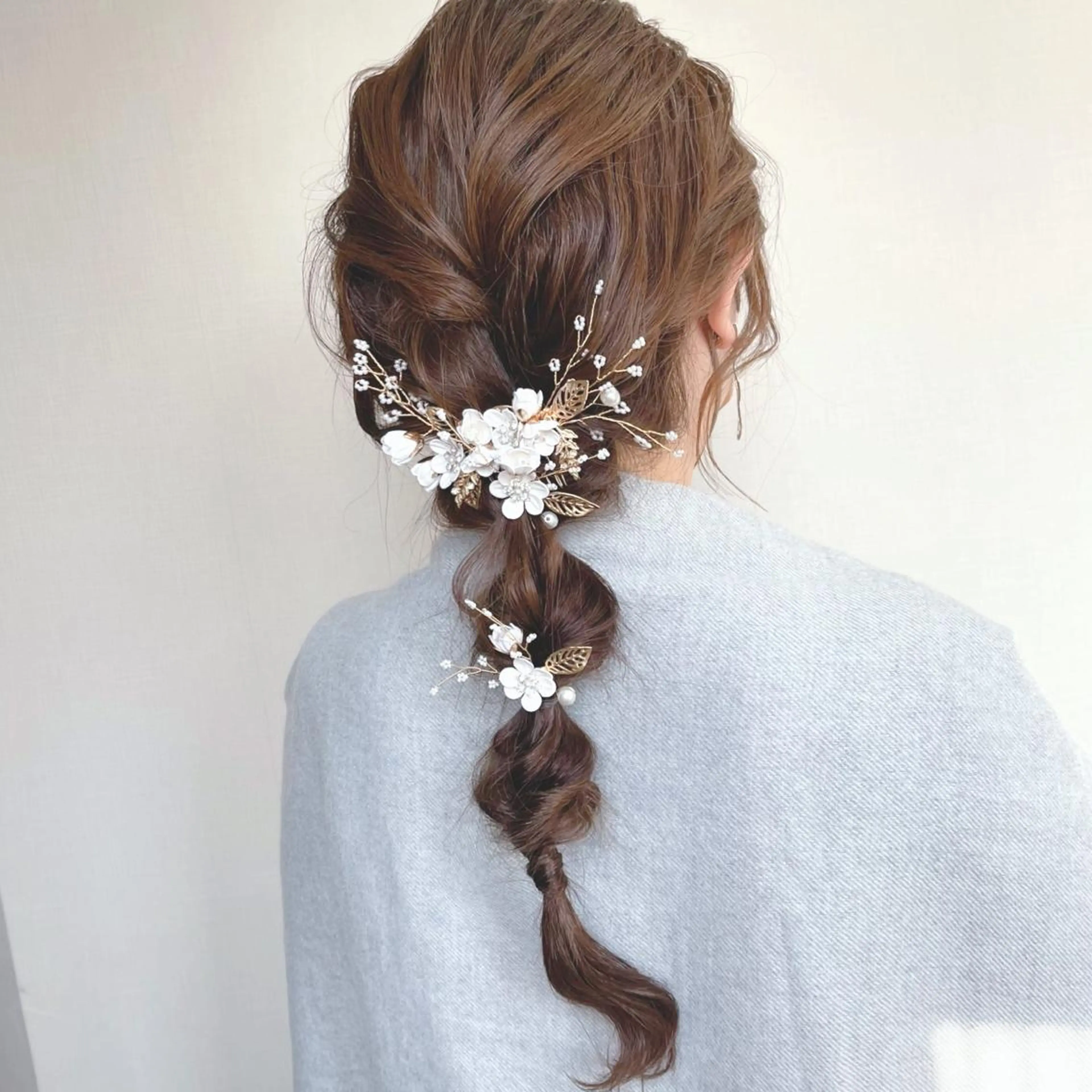 ロング ヘアアレンジ 結婚式・ブライダル ロング ヘアセット 松井那津子 /ハイライトブリーチのヘアスタイル