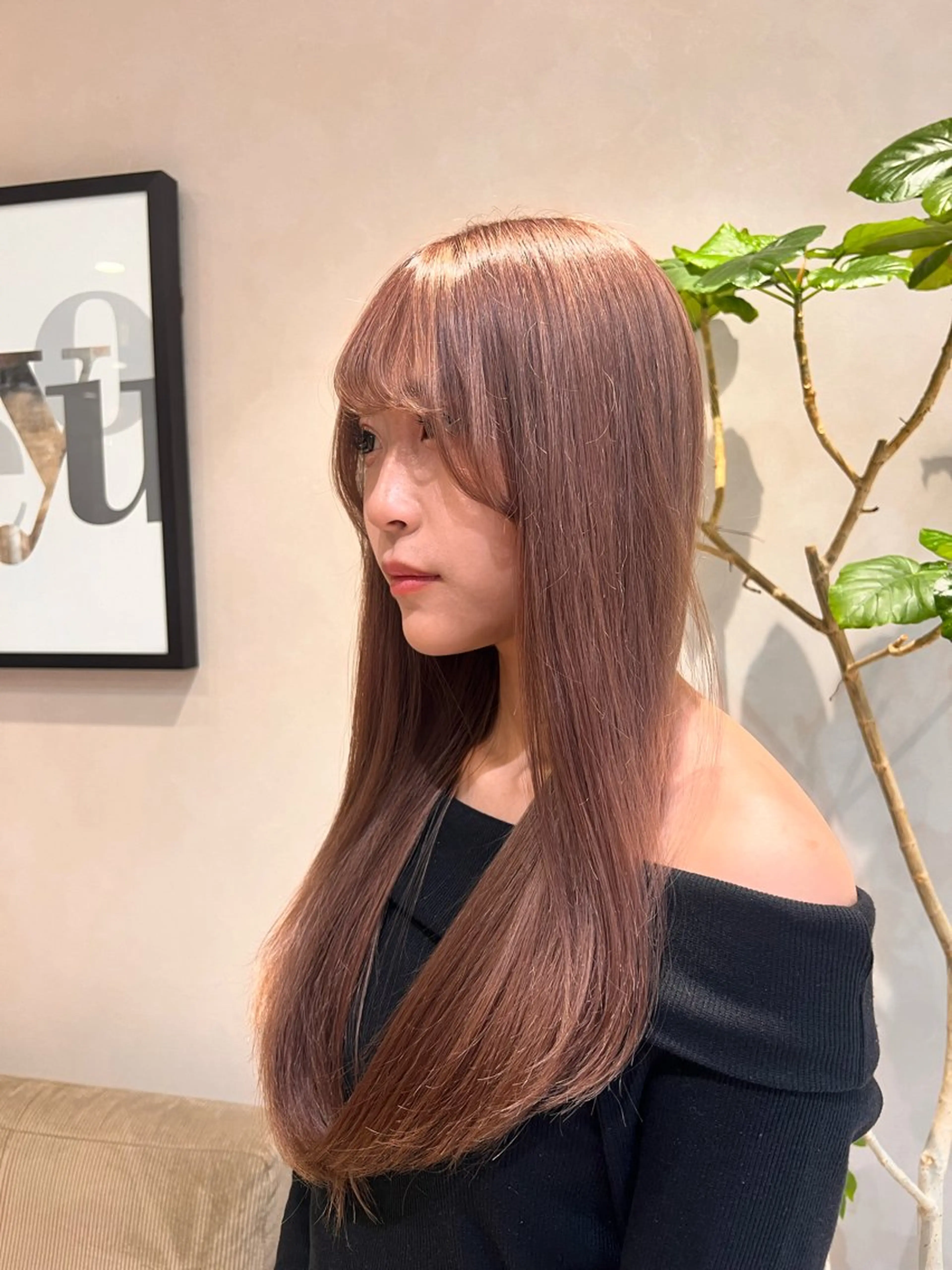 ロング ヘアカラー トリートメント ブリーチカラー 〻髪質改善〻アレンジのヘアスタイル