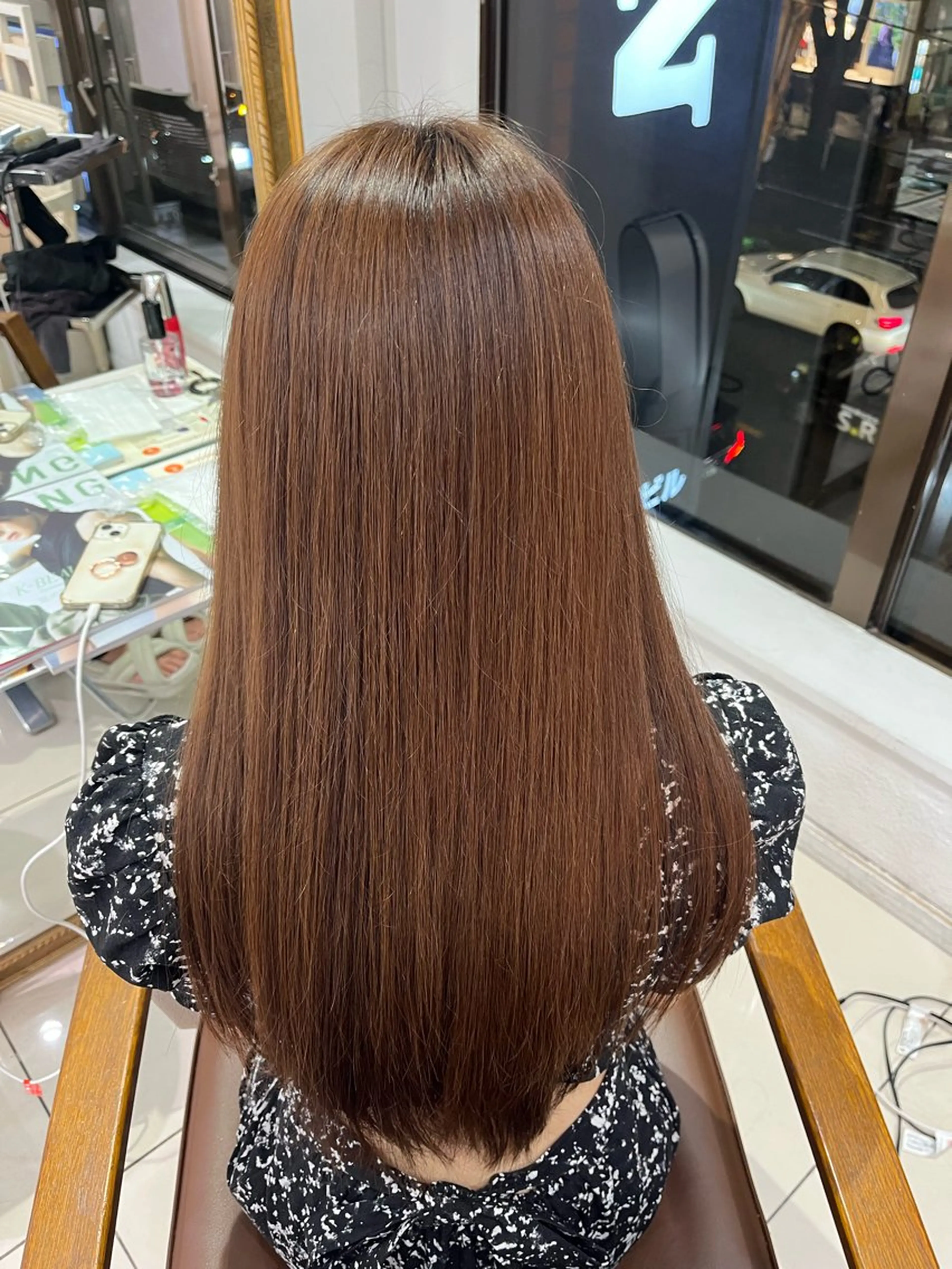ロング トリートメント 髪質改善ピンクカラー 💞はな🫧🎀のヘアスタイル