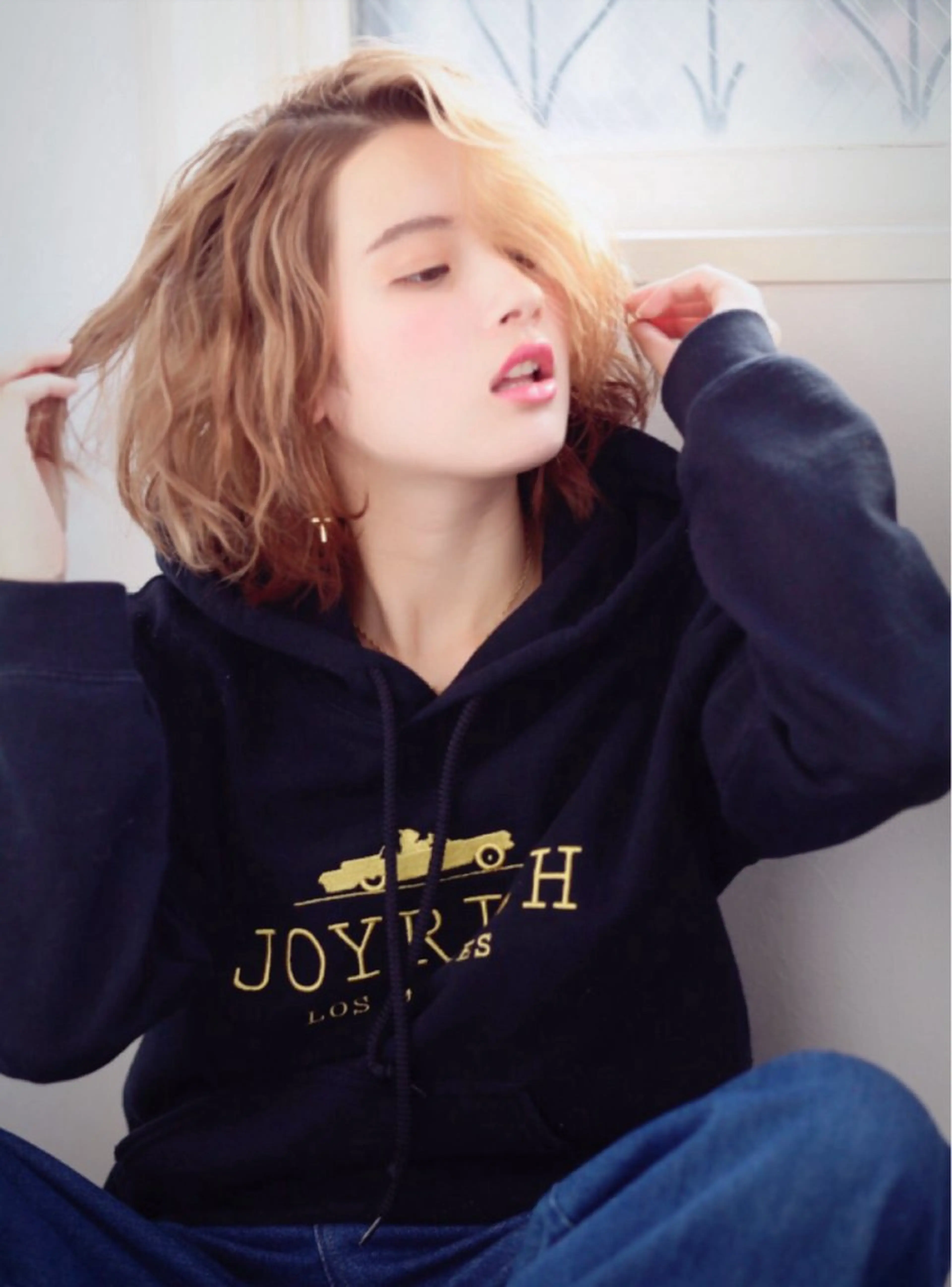 ミディアム カラー パーマ 井向 幹滉のヘアスタイル