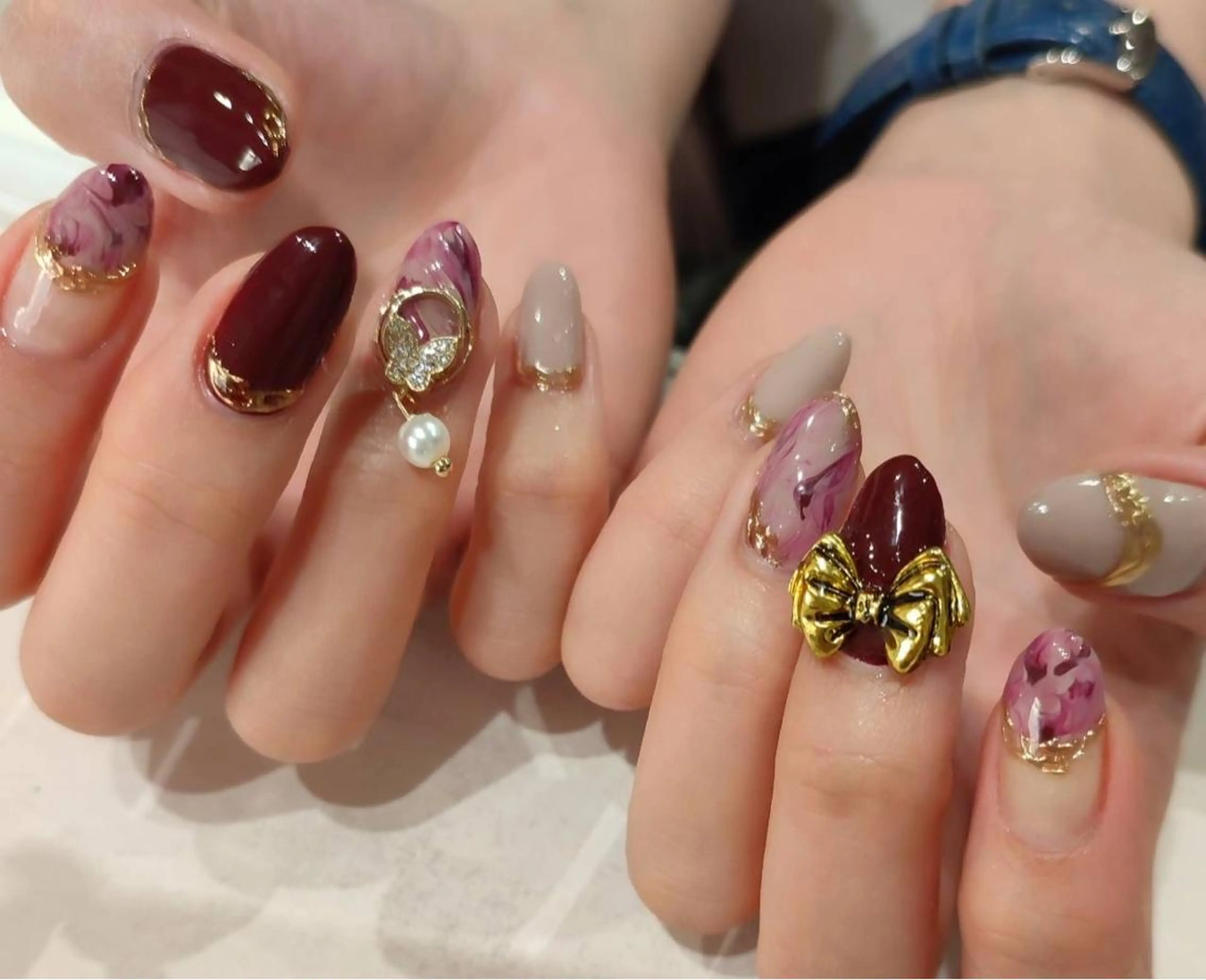 ミディアム ハンドネイル JNA認定講師🌸 RIEのネイルデザイン