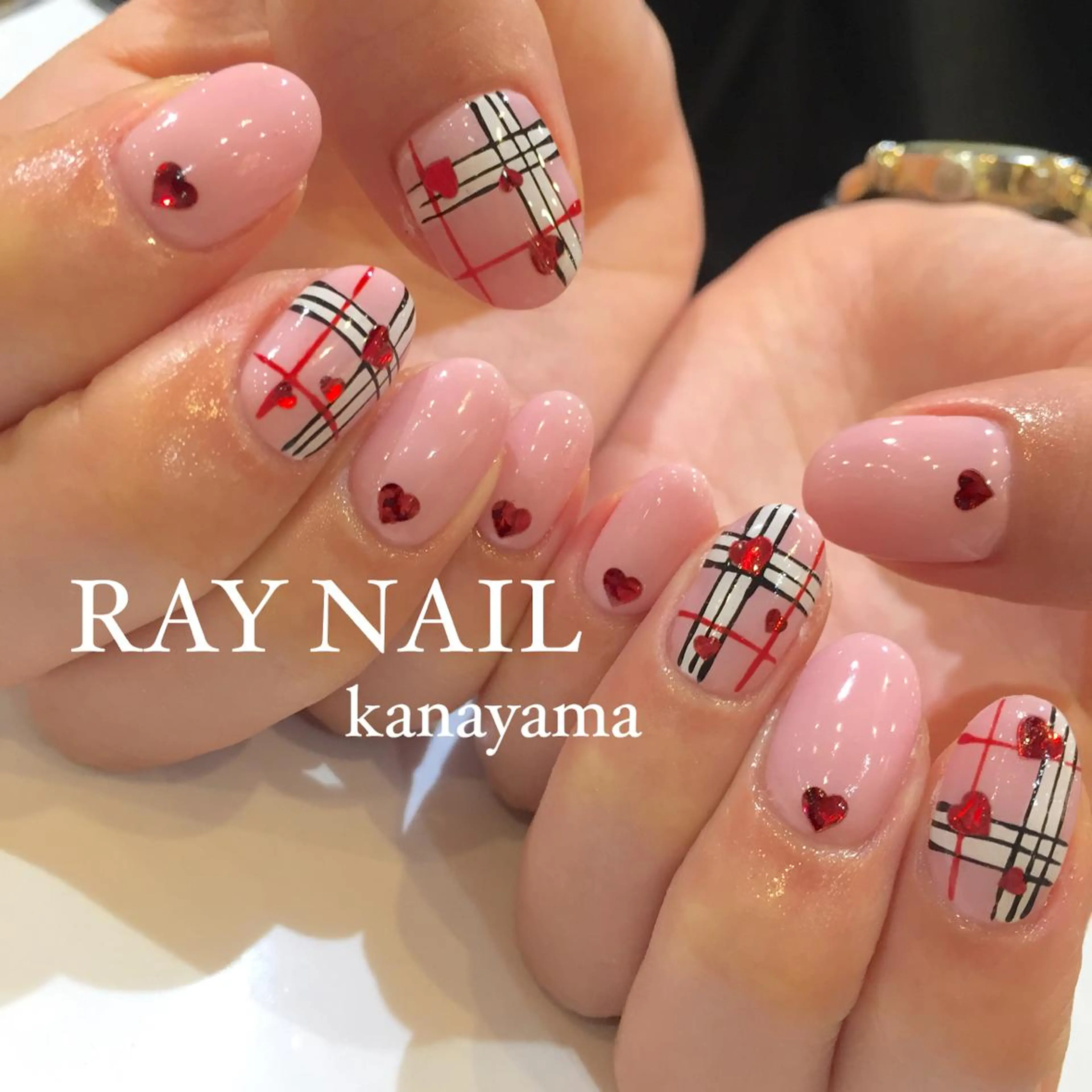 ネイル ピンク Arowa 伊田のネイルデザイン