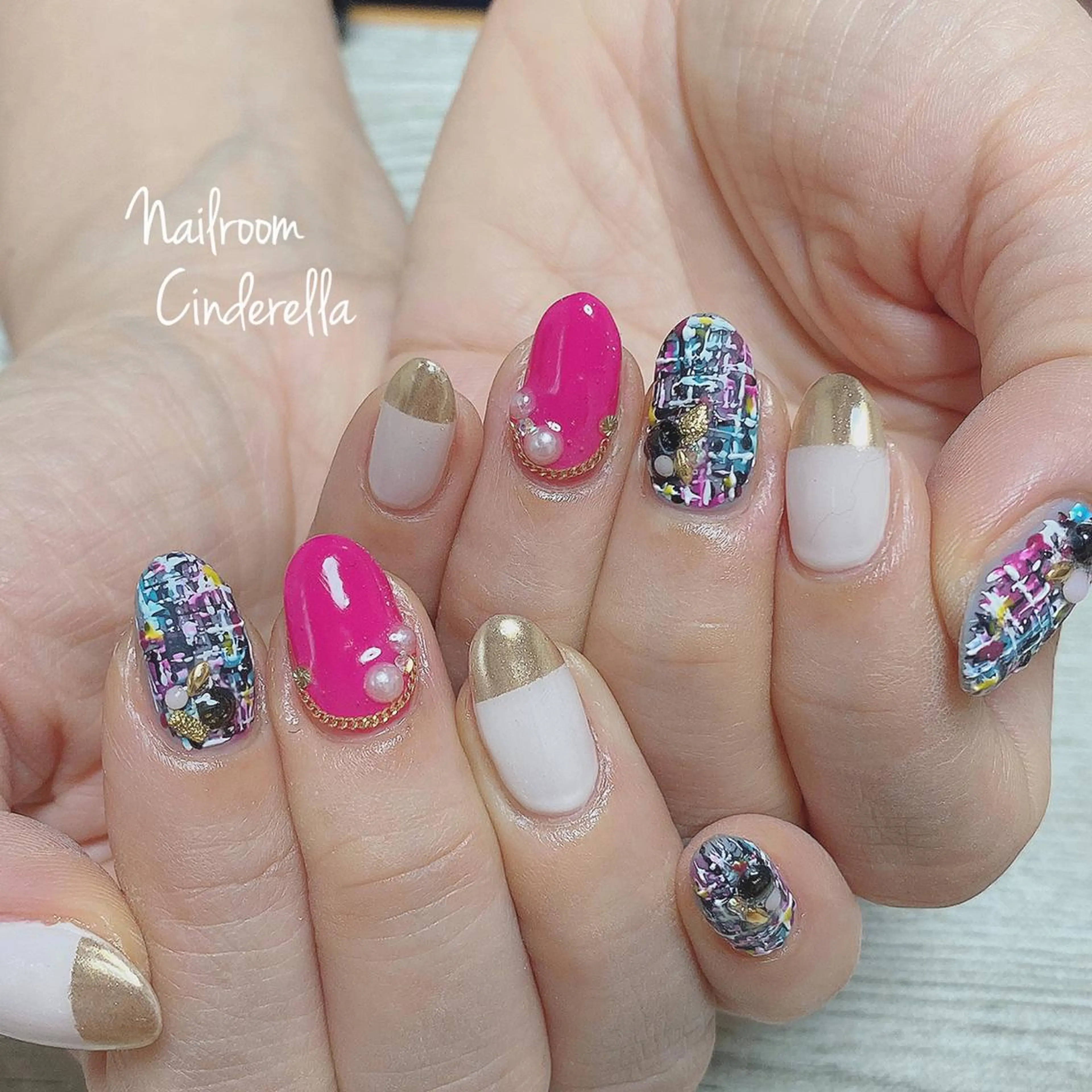 ネイル ツイードネイル Nailroom. Cinderellaのネイルデザイン