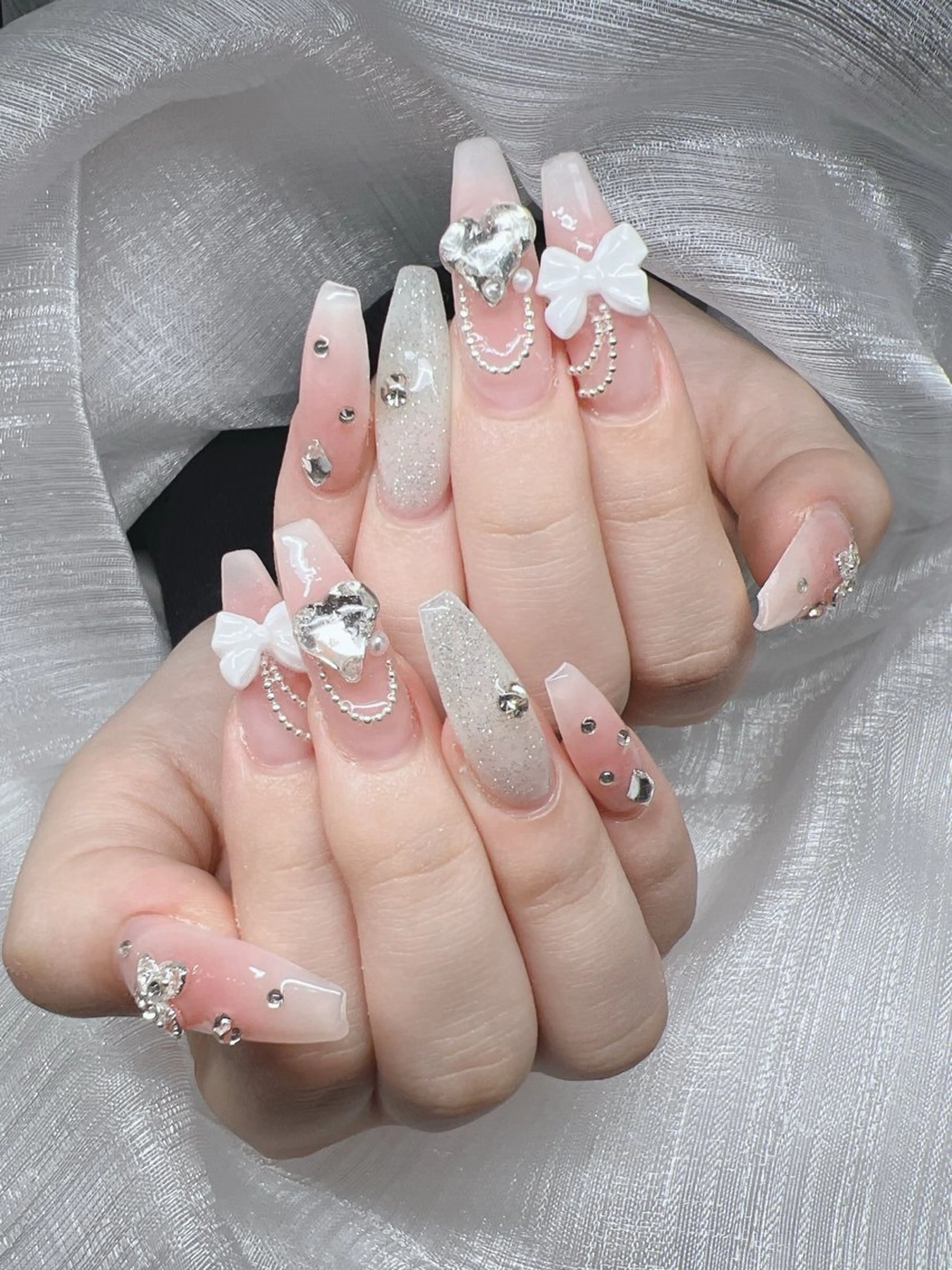 ネイル ハンドネイル Lee Nails チップ長さだし専門店のネイルデザイン