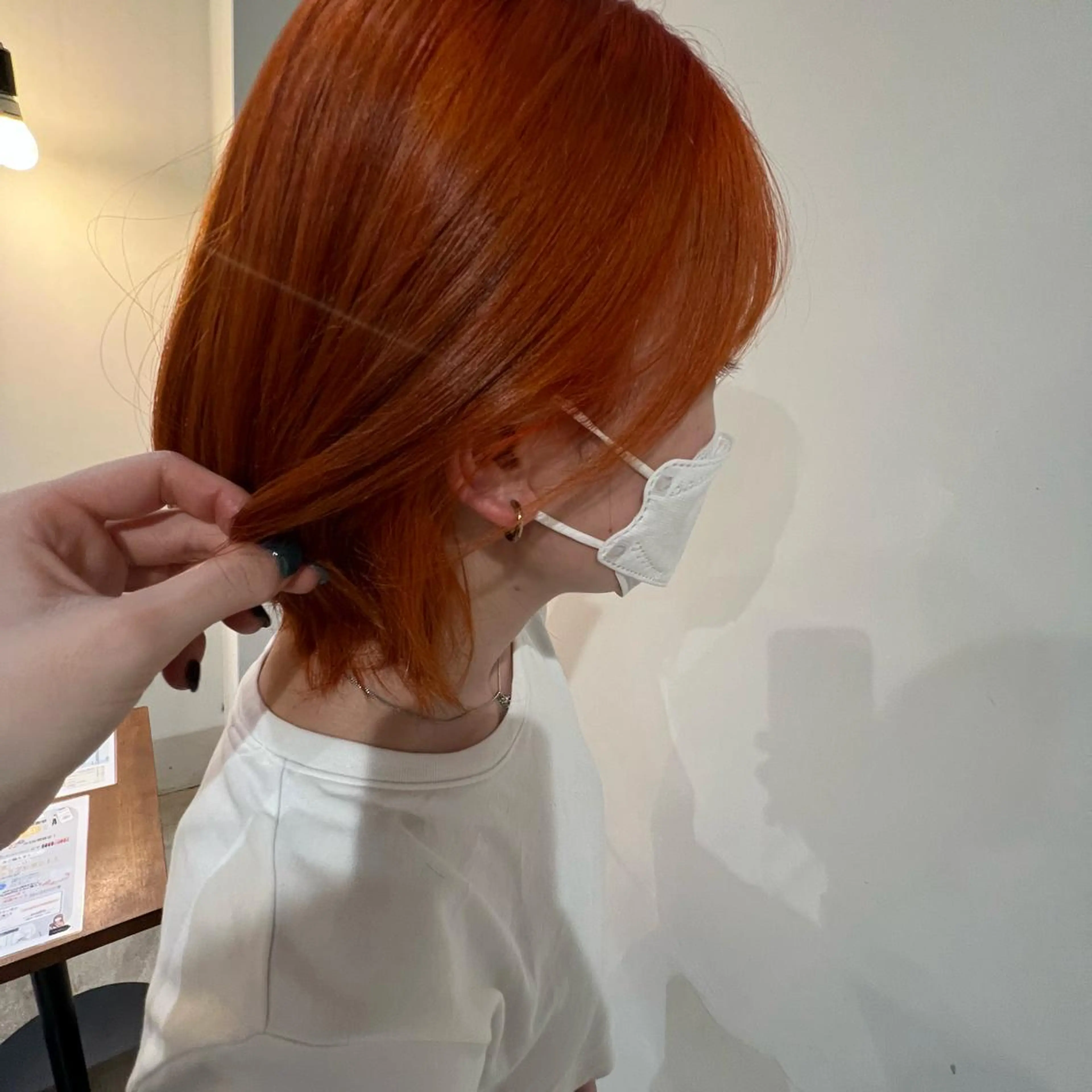 カラー 長田 唯のヘアスタイル