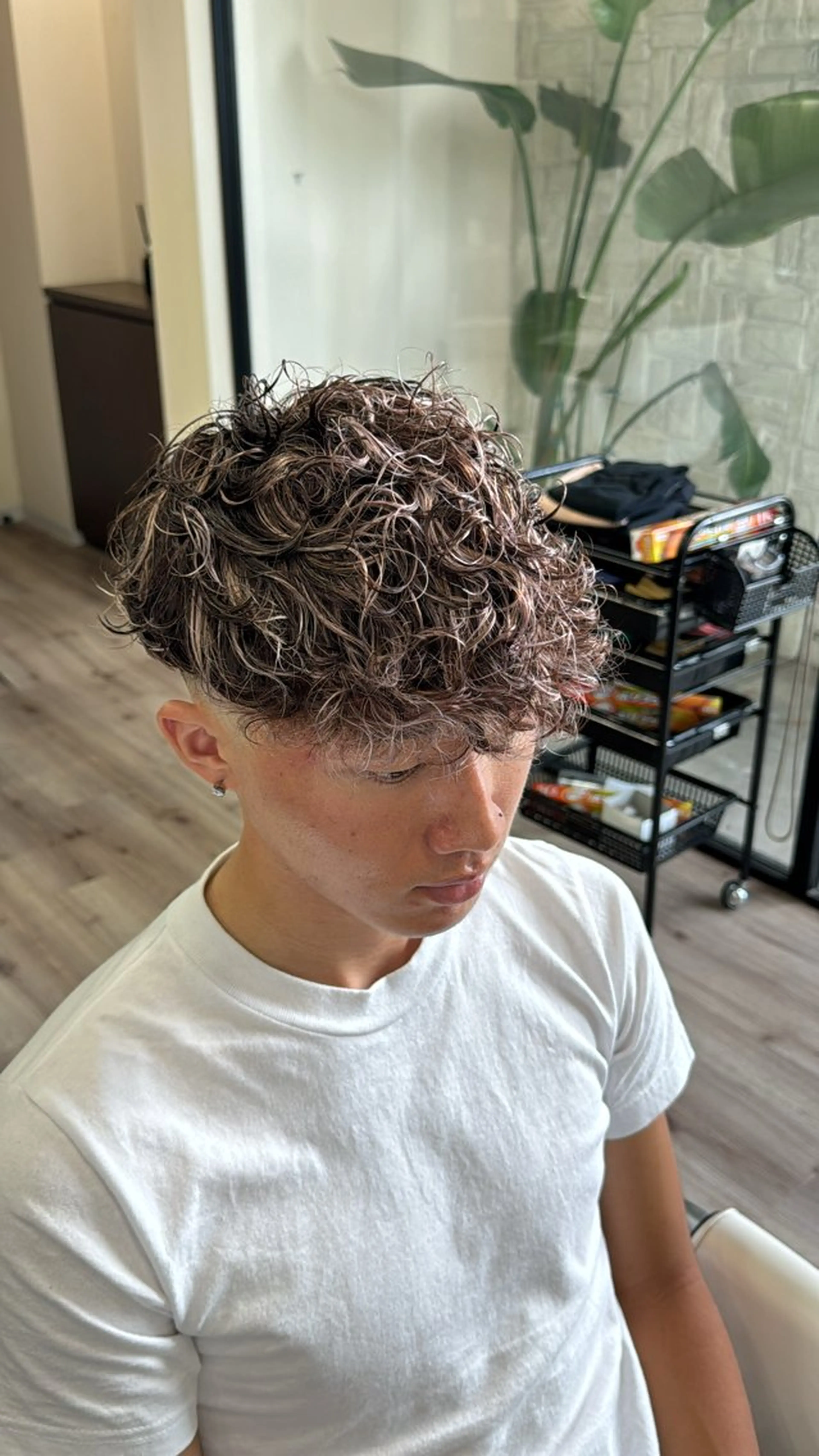 カラー パーマ メンズ 平林 弥斗のヘアスタイル