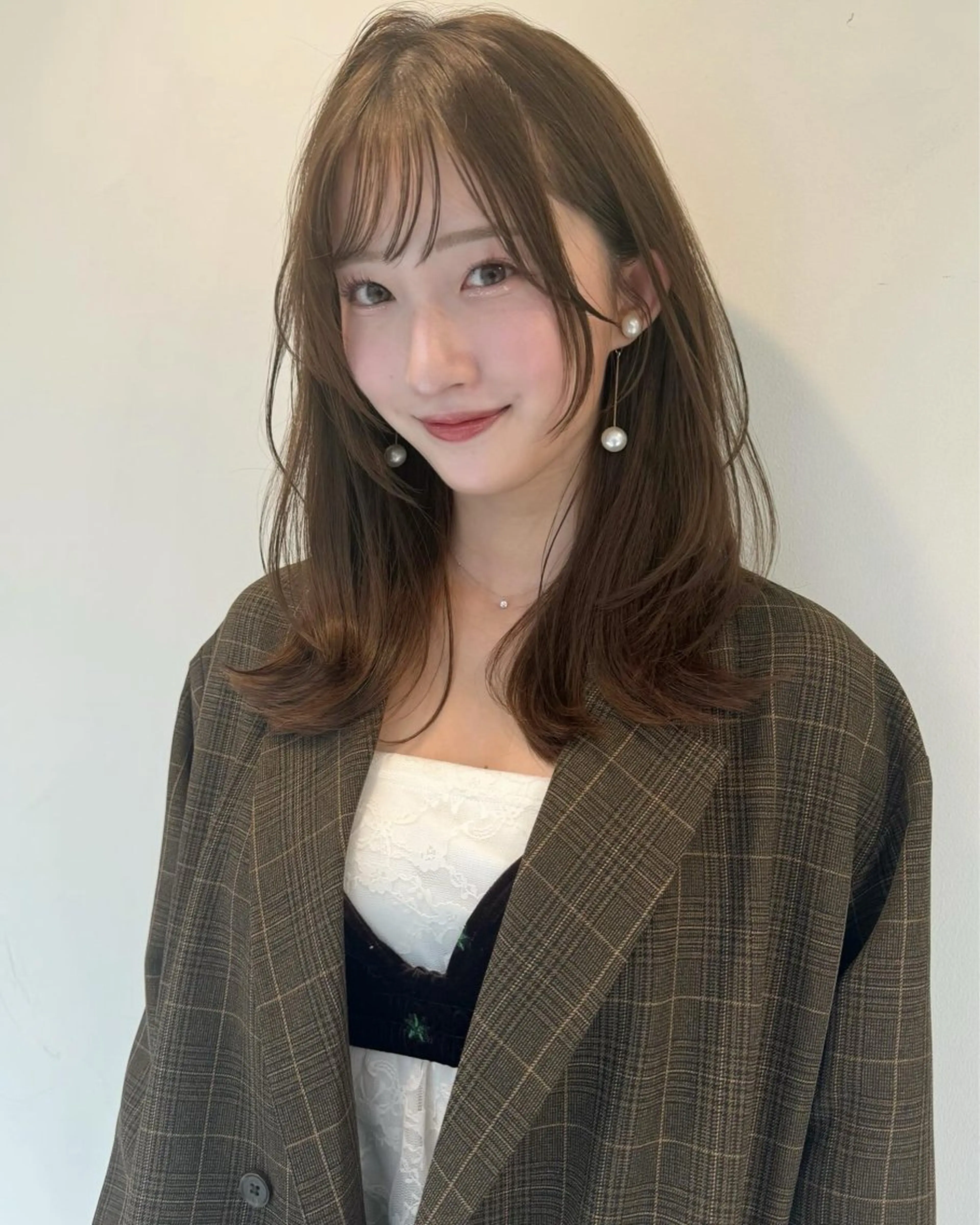 ミディアム カット ヘアカラー 透明感🍨レイヤー ヘアセット/miyuのヘアスタイル