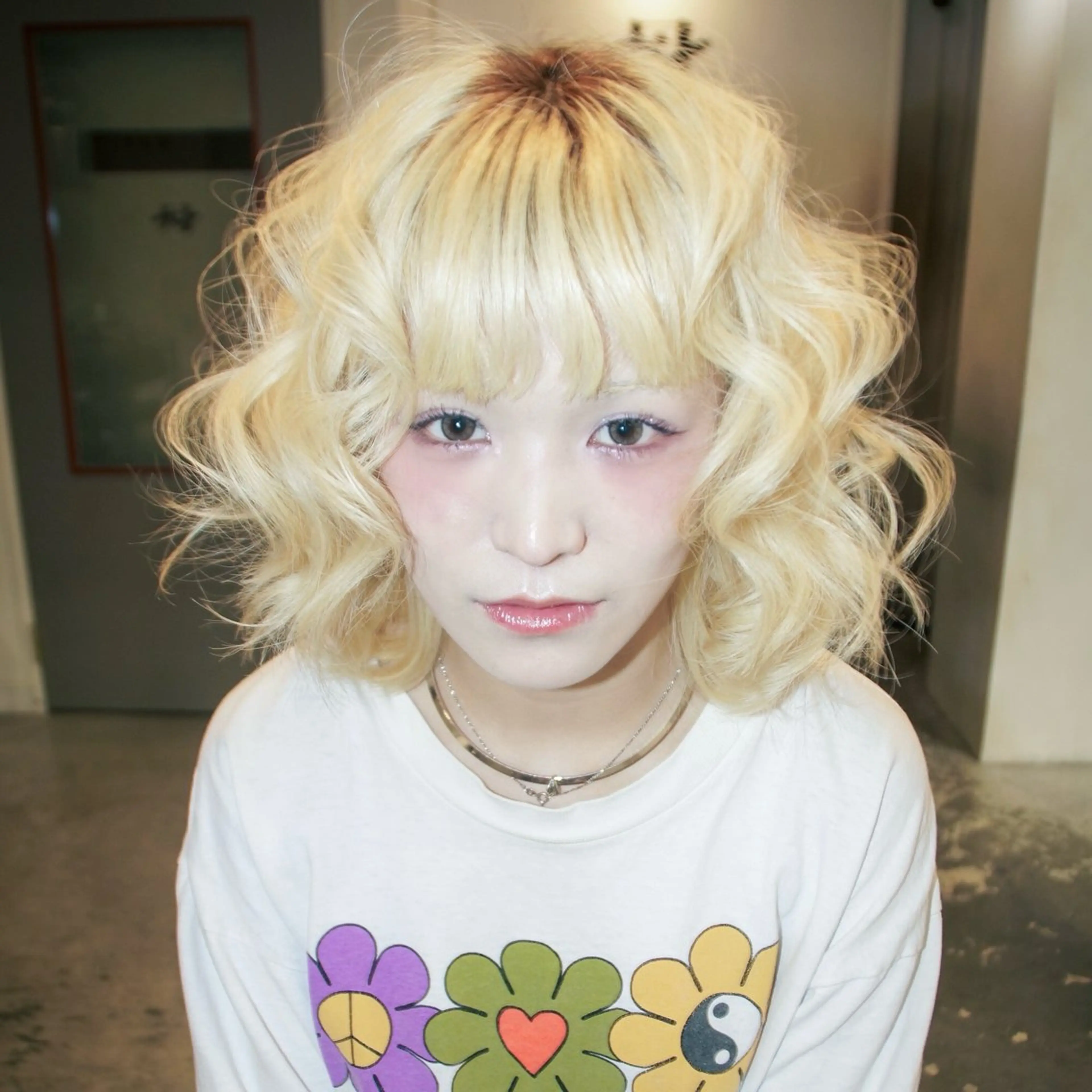 ミディアム カラー カット ヘアカラー トリートメント ☆RUO☆/ハイトー ンBob/デザインのヘアスタイル