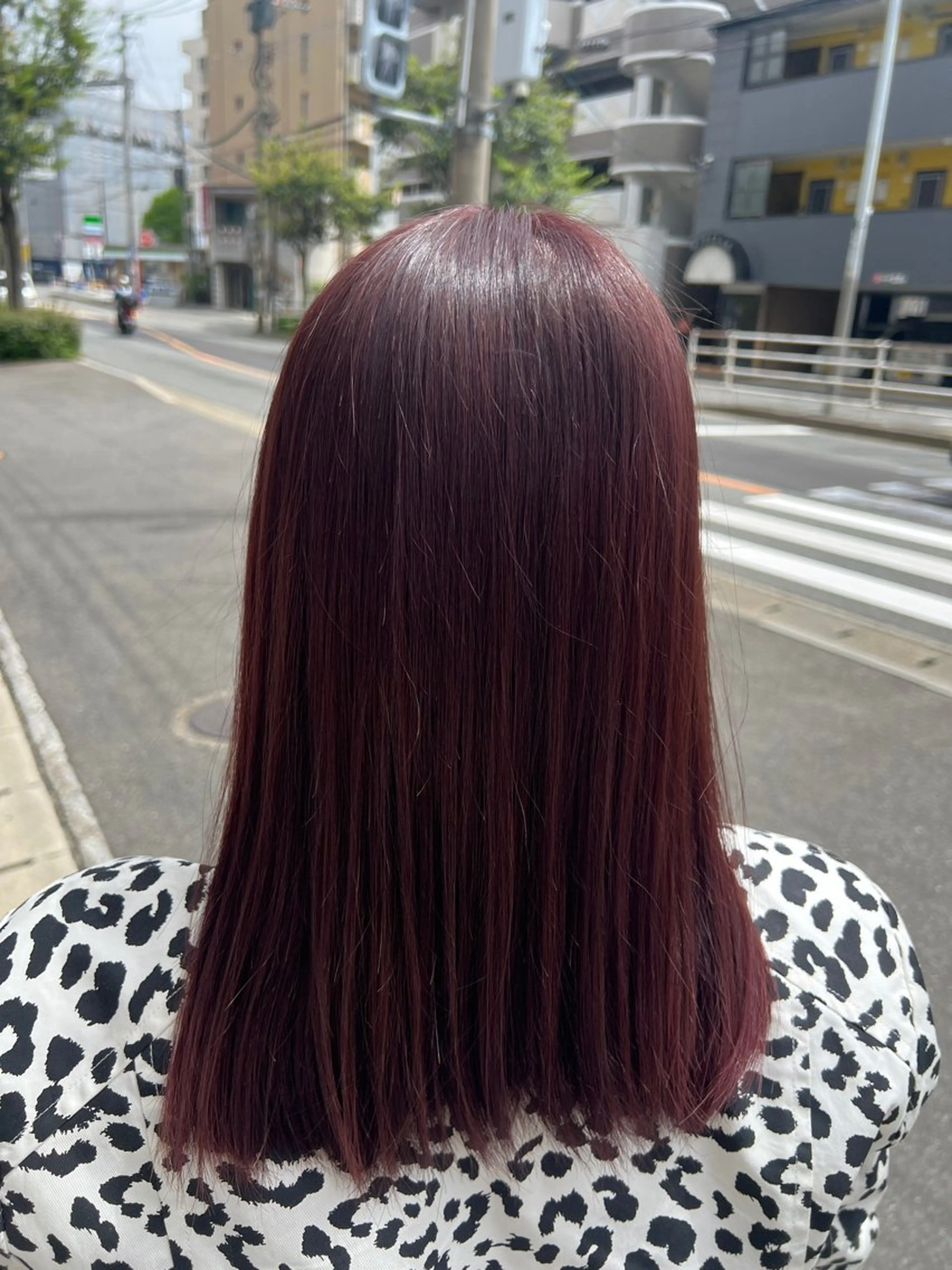 セミロング カラー カット ヘアカラー トリートメント 韓国風レイヤー ∕ 大隣 里桜のヘアスタイル